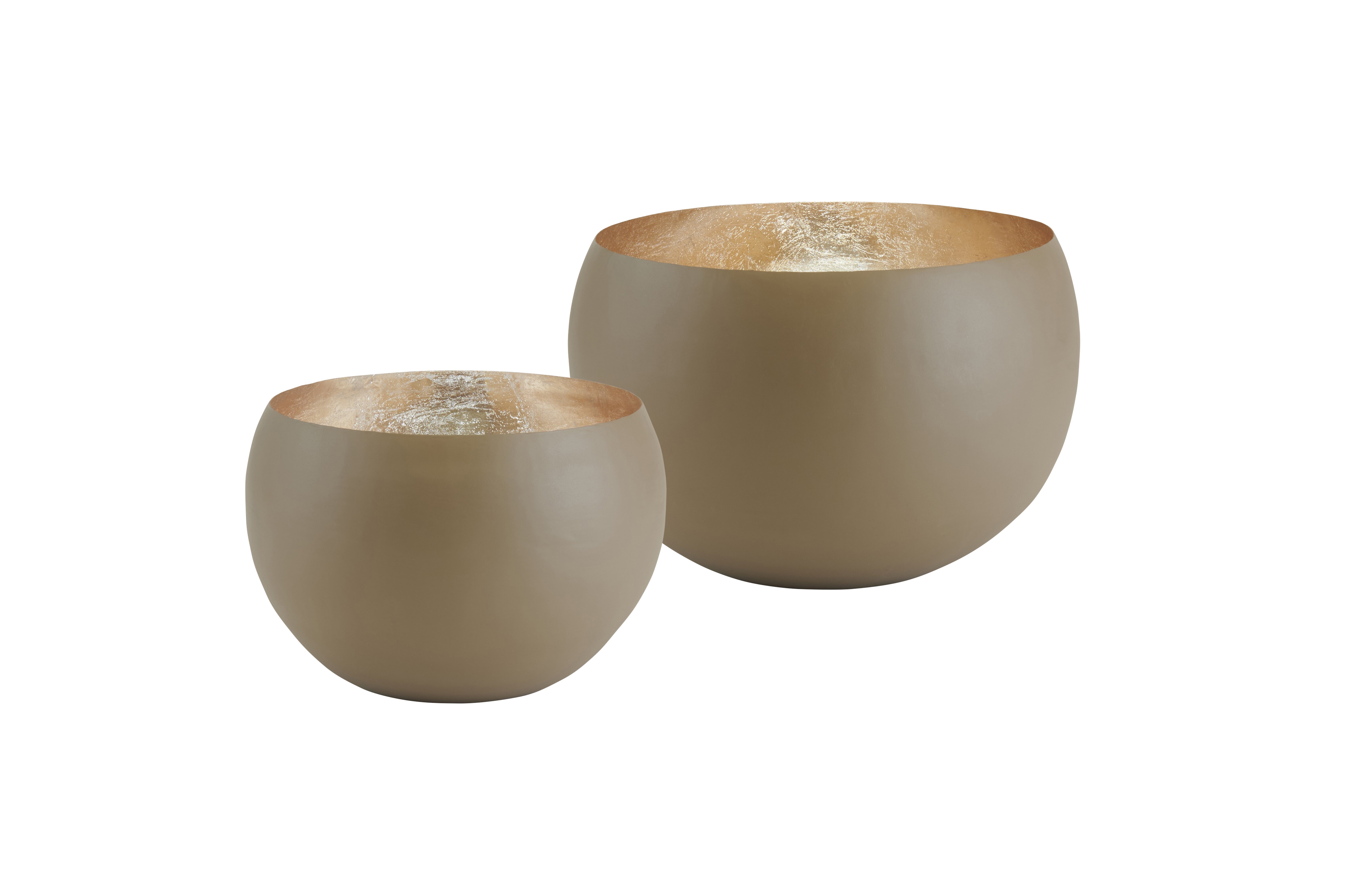 Madras, Windlicht, XL, 2er Set, sandstone/gold