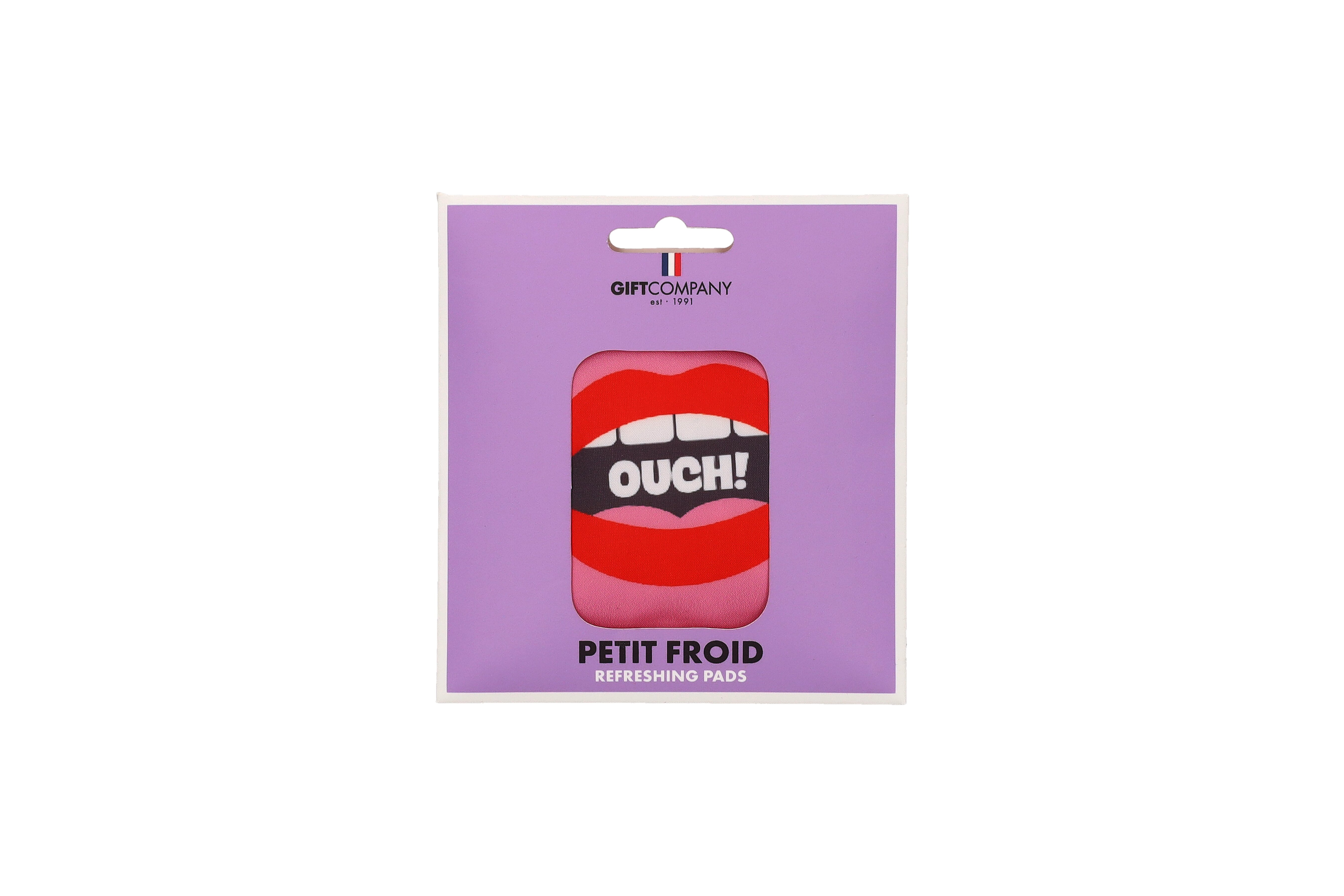 Petit Froid, Erfrischungskissen S, Motiv: Ouch/Mund, rosa/red