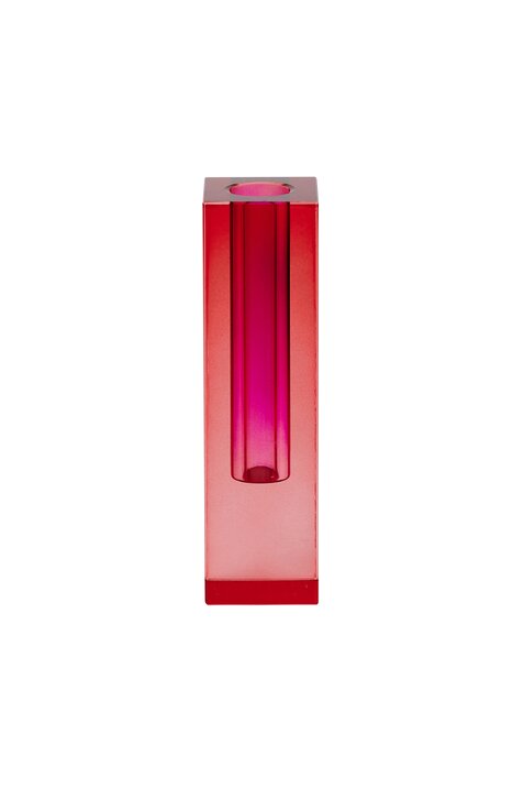Sari, Kristallglas Vase H14cm, rot/lila, gs
