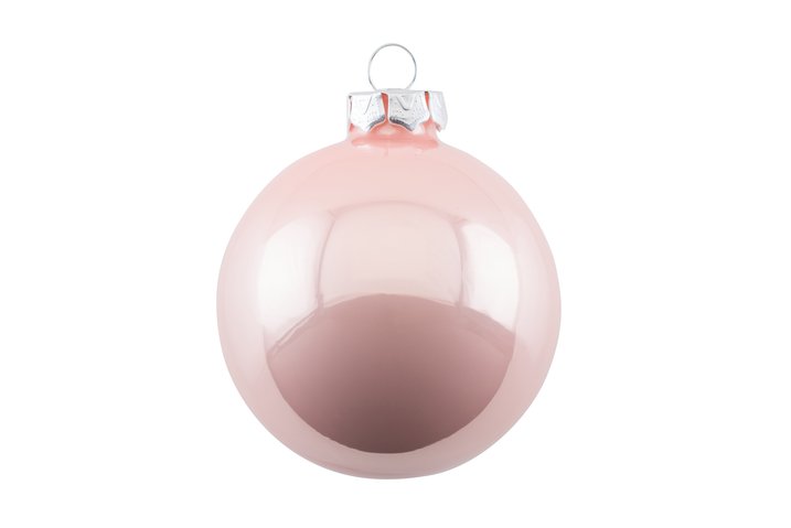 Christmas tree ball 8cm opal, blush