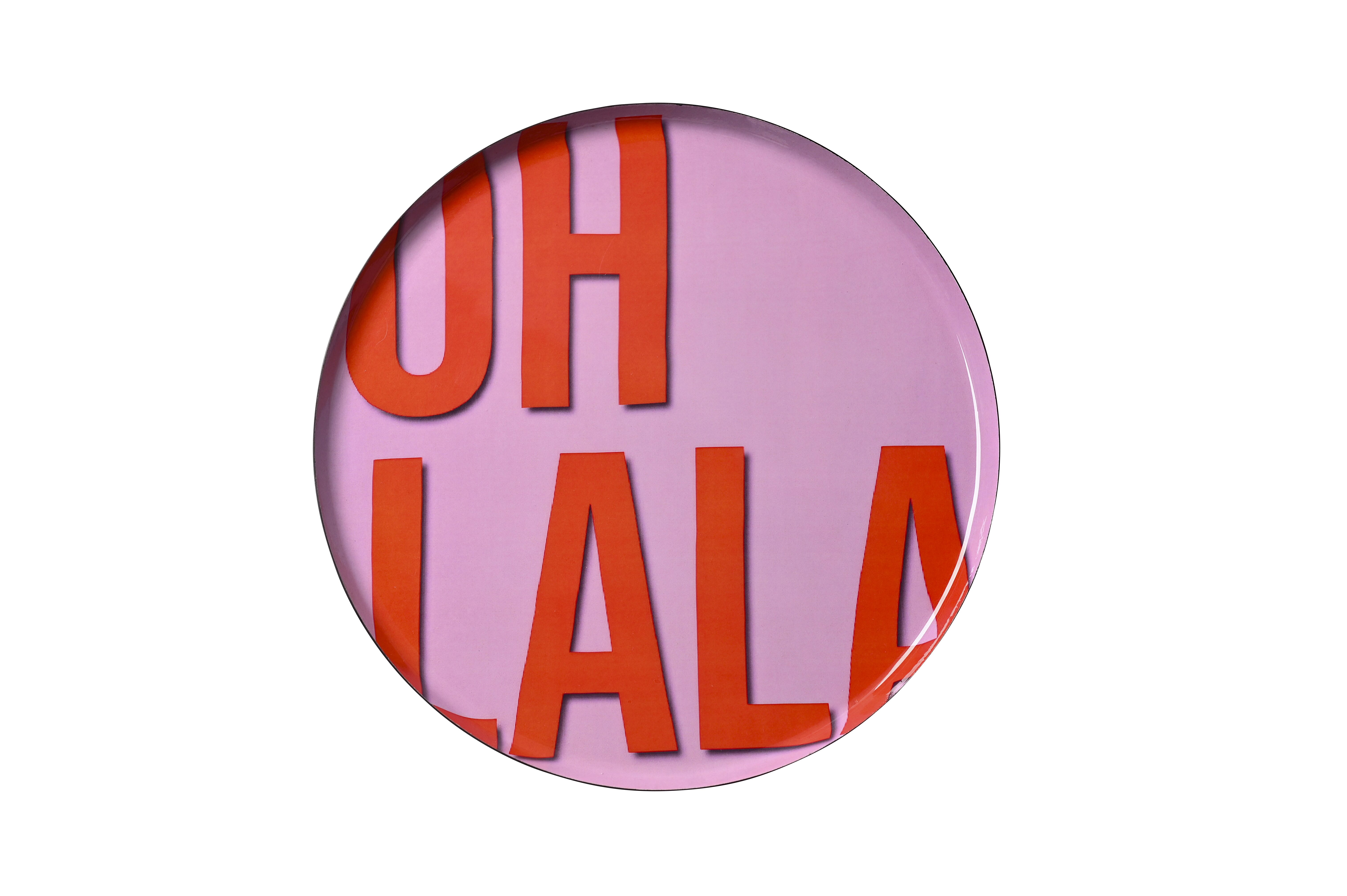 Love Trays, deco tray, M, Oh lala, round, pink