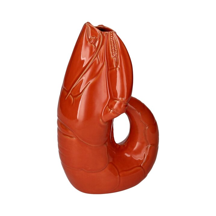 Madame Crevette, Hummer, Vase, L, orangerot