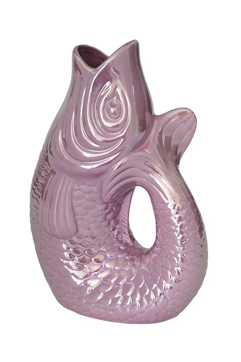 Monsieur Carafon, Fish, vase, L, rainbow violet, 2,7 liter