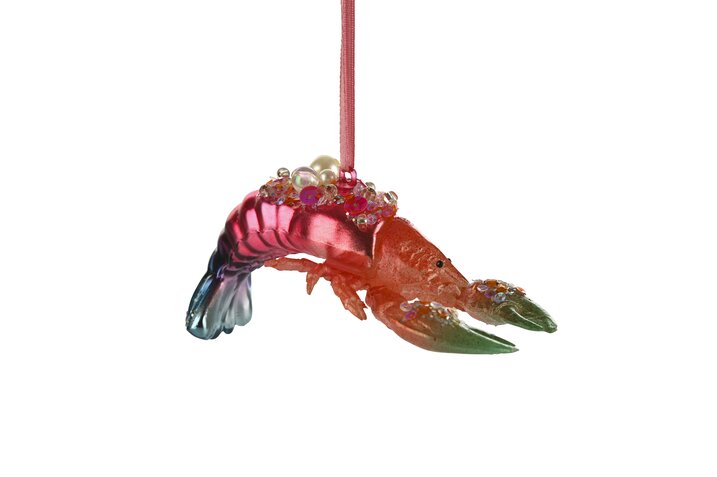 Hänger Hummer mit Perlen, rot