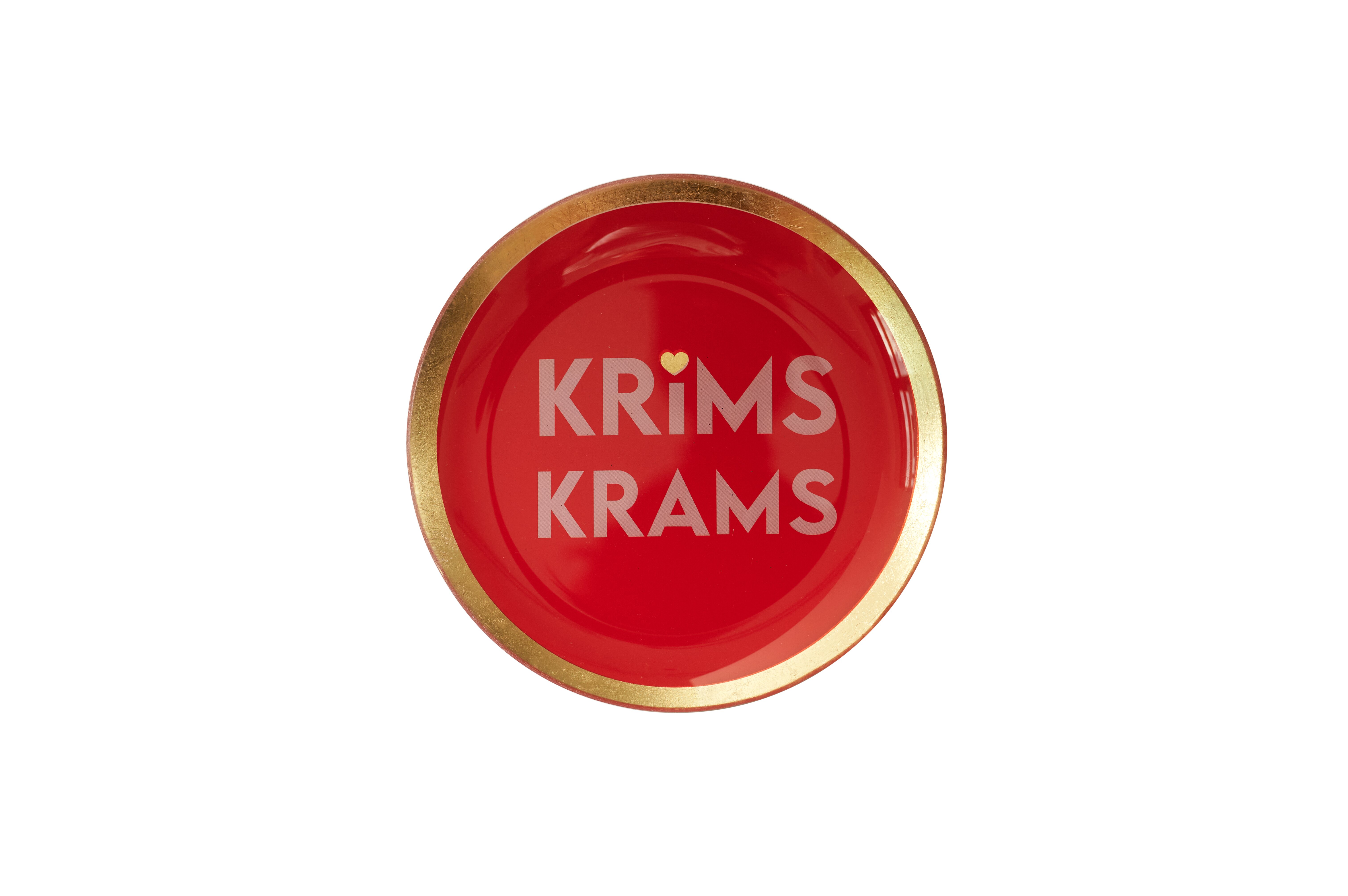 Love Plates, Glasteller M, Krims Krams, rund, rot