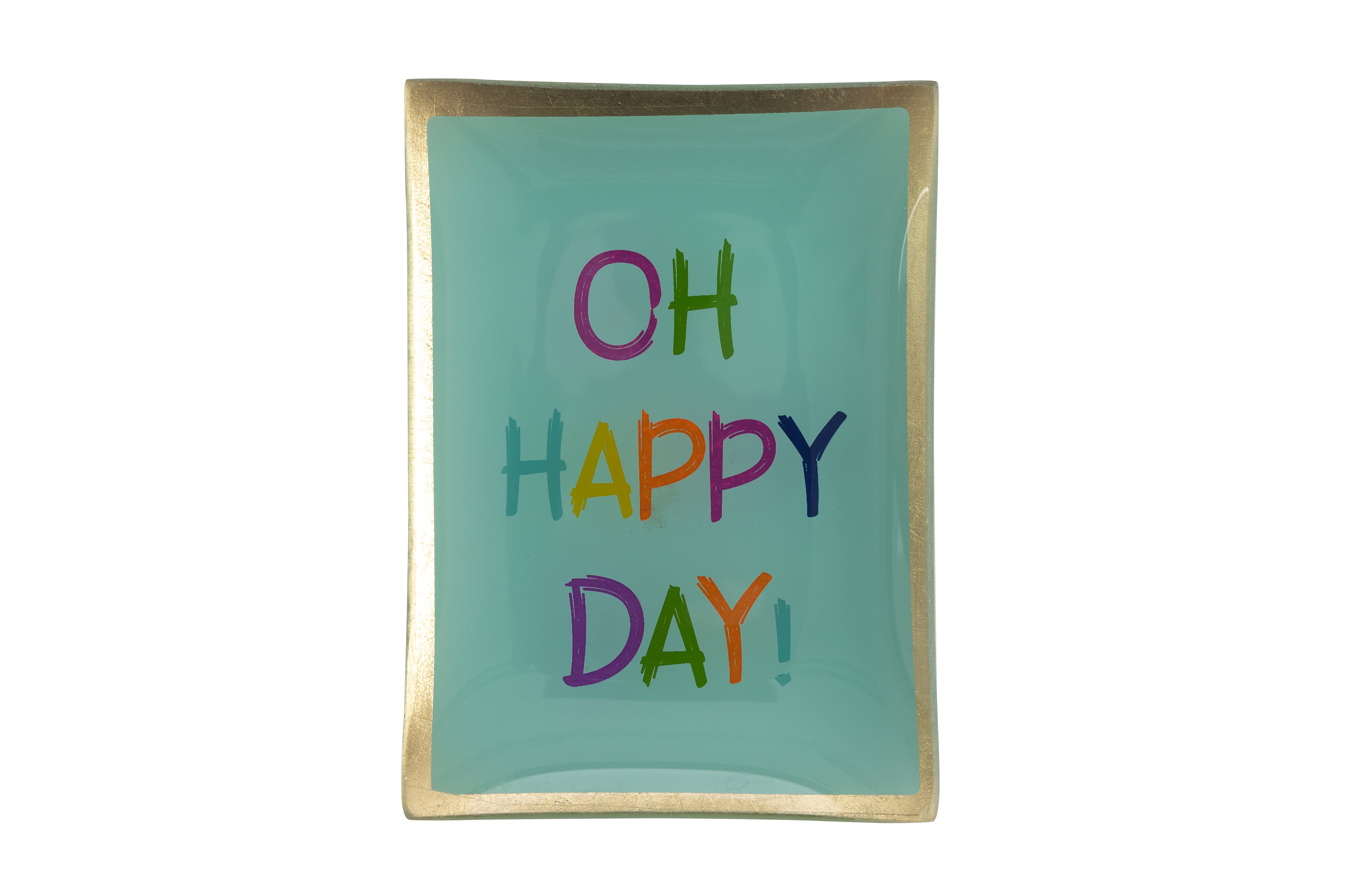 Love Plates, glassplate M, Oh happy day, light green