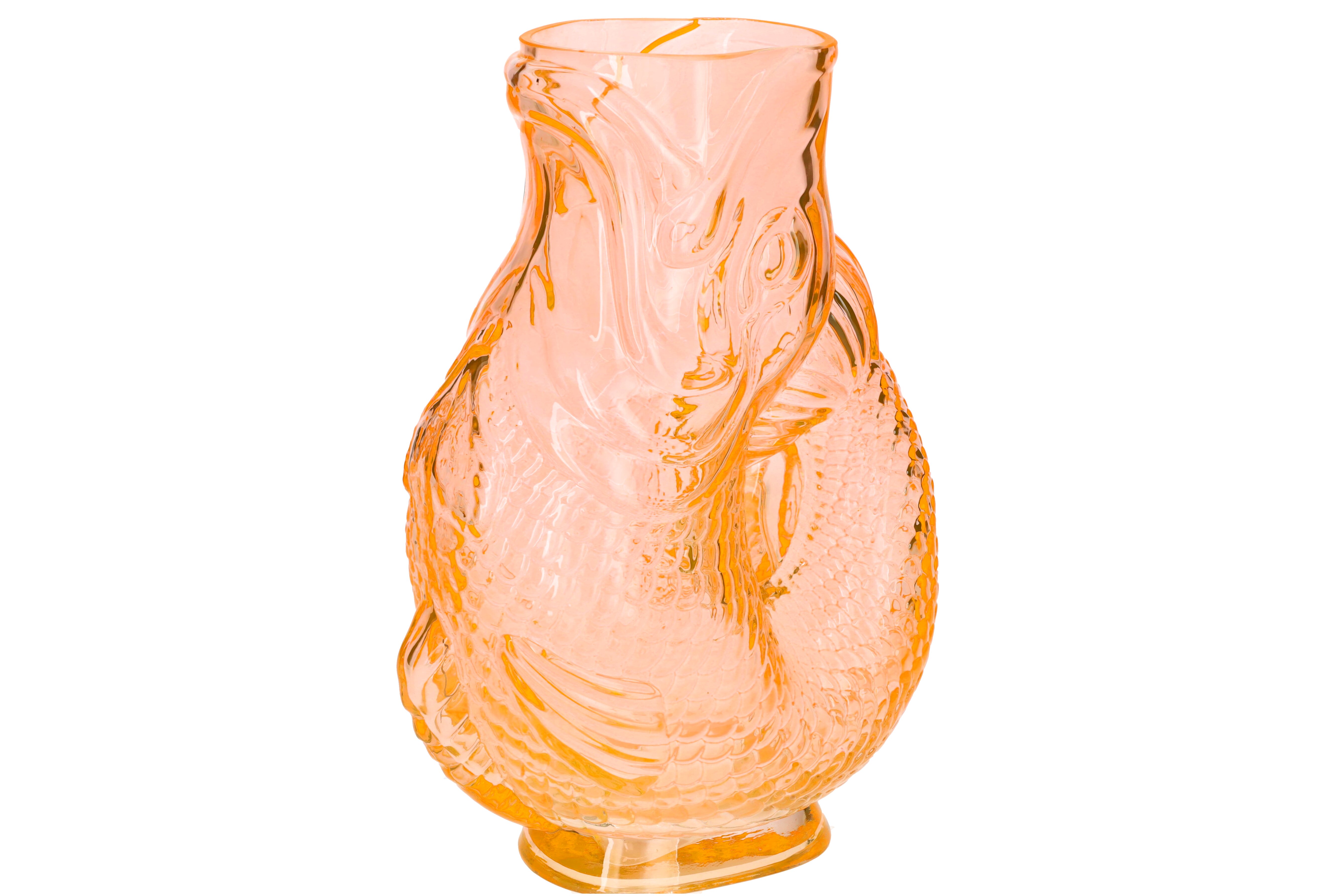 Jacquard, Fischvase M(H30cm), orange, gs