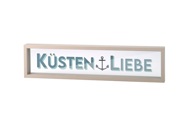 Love Frames, Glasbild, Motiv: Küstenliebe, sandstone