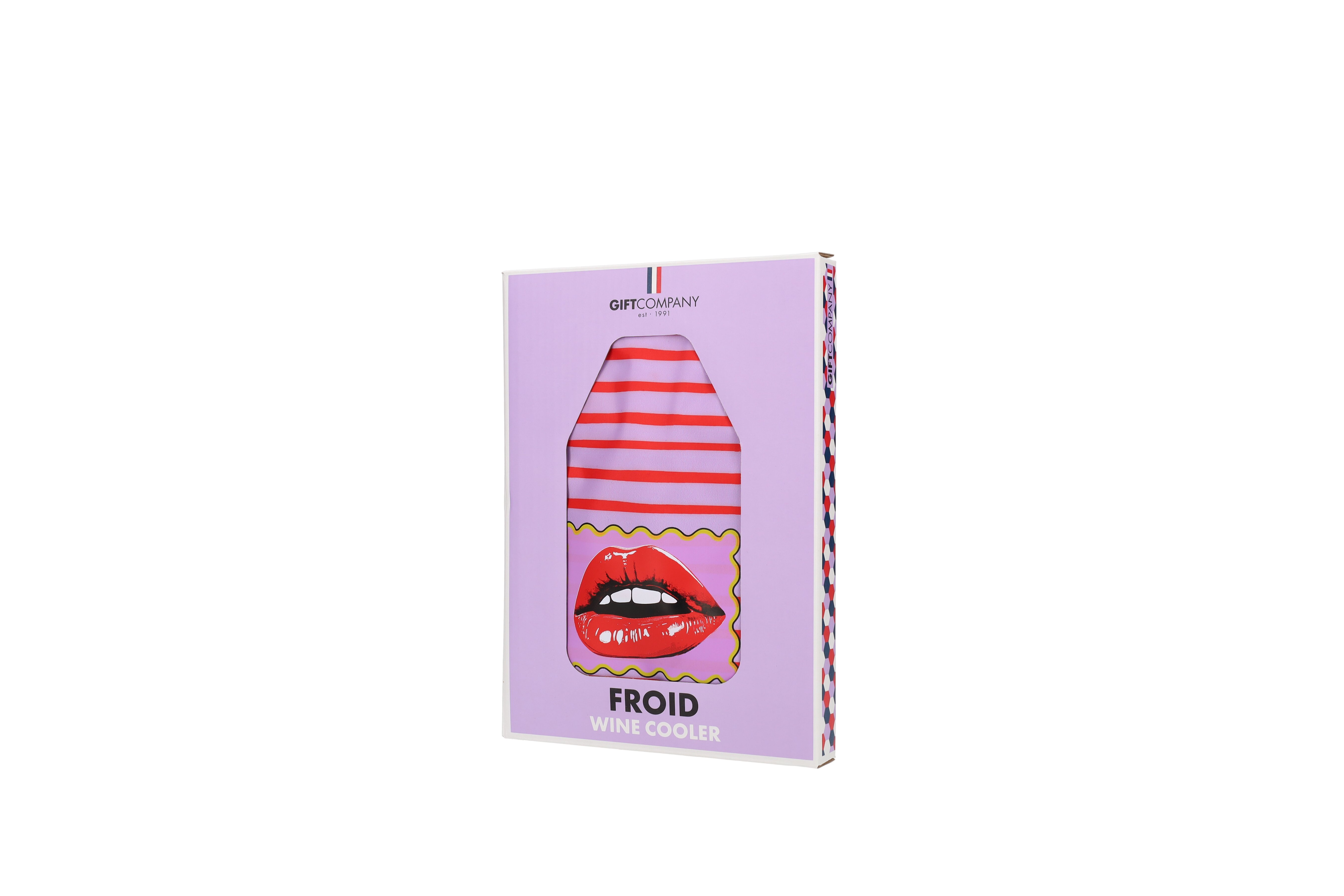 Froid, cooling sleeve, motive: lips, violet/red