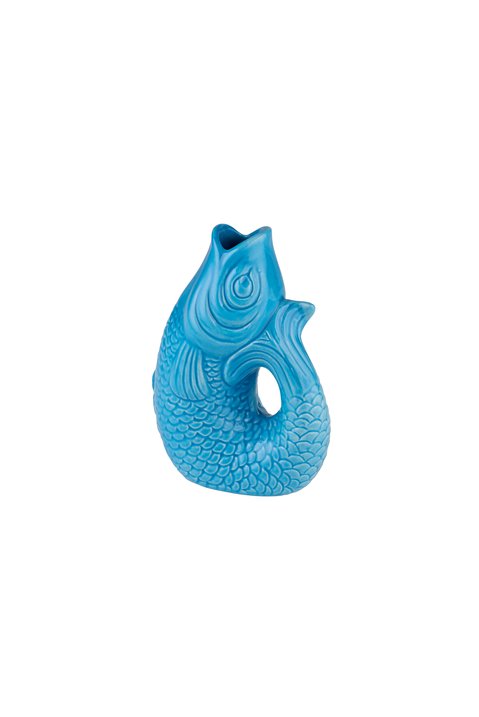 Monsieur Carafon, Fisch, Vase, XS, lagoon, 0,2 Liter