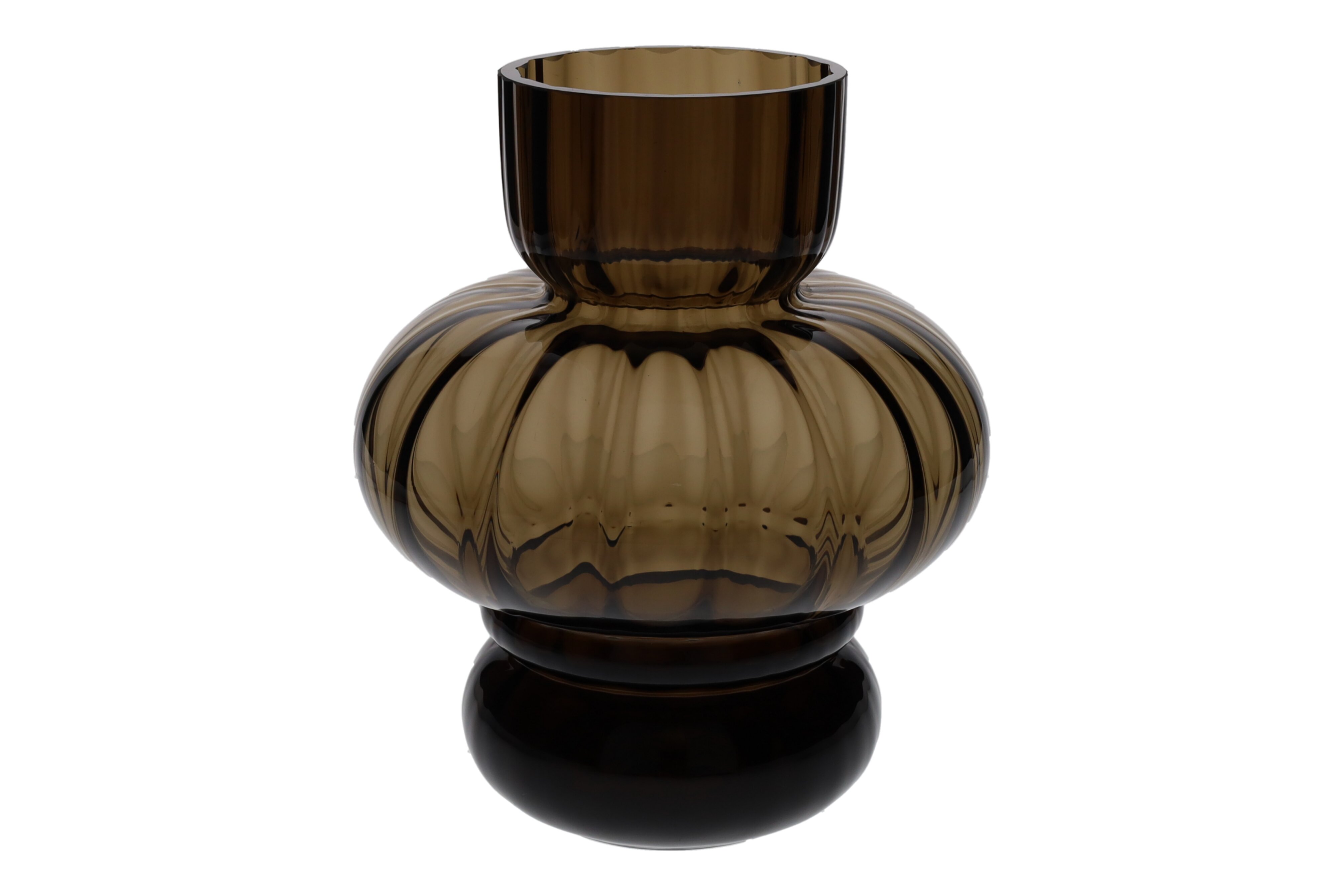 Twill, Vase, M(H23,7cm),  braun, df