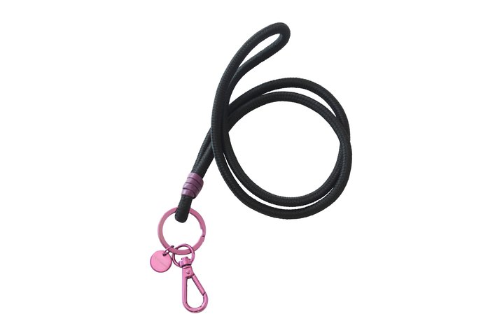 Metropolitan Neo Lanyard, schwarz/lila, mit Karabiner