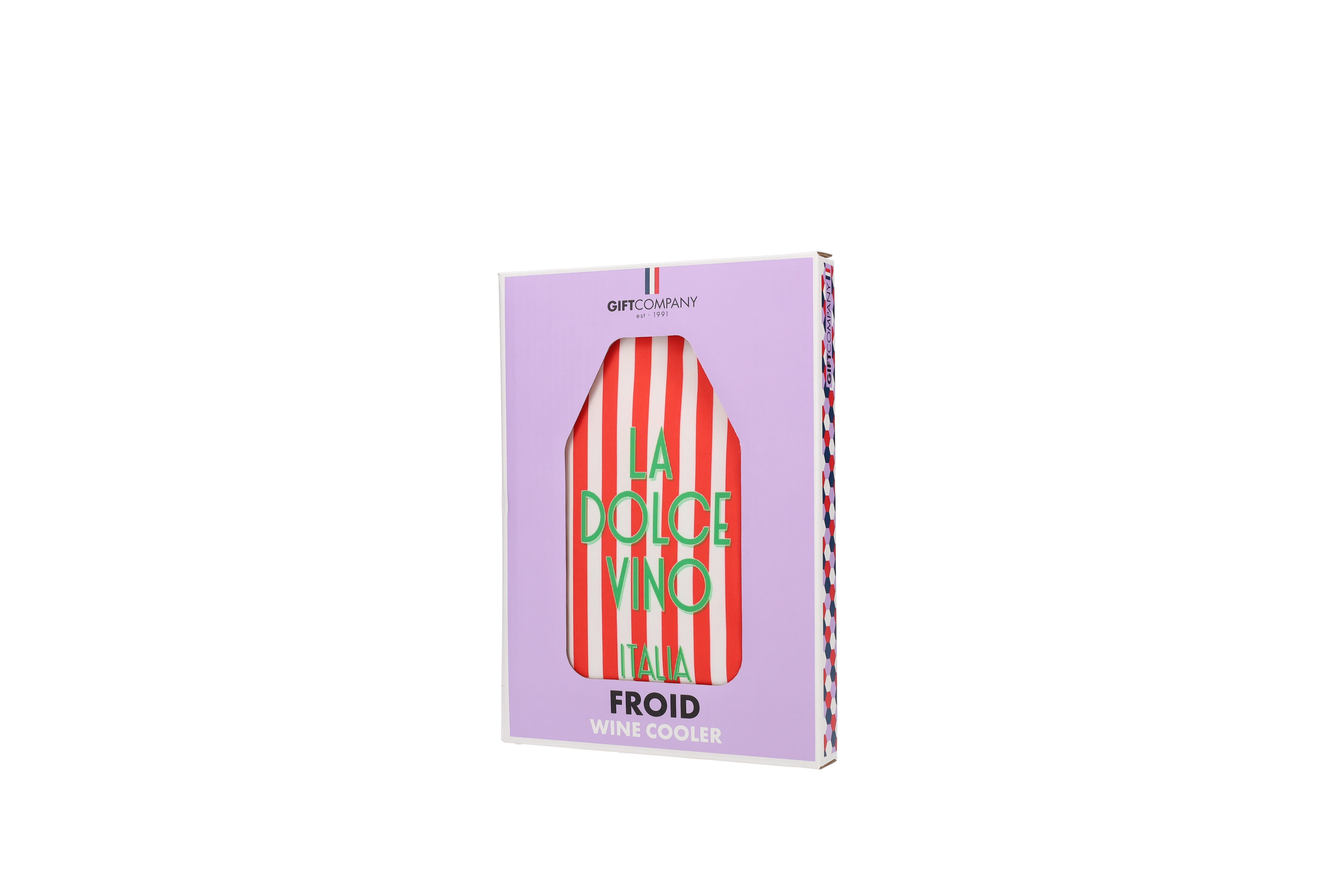 Froid, cooling sleeve, motive: la dolce vino italia, red/white