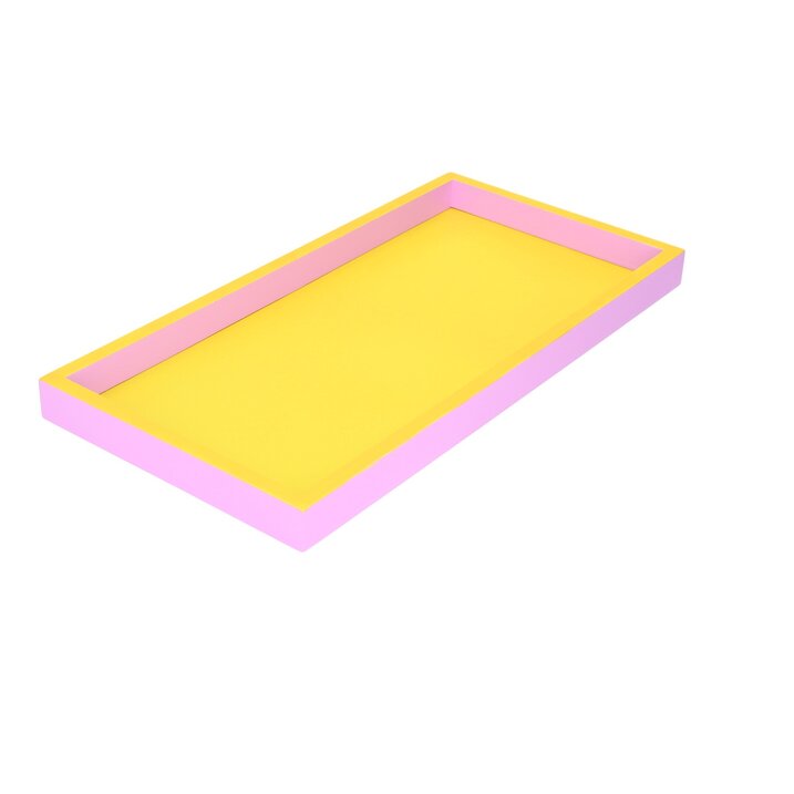 Neo, Spa, Tray, rect. (30x2x15cm), 2 tone, yellow/pink