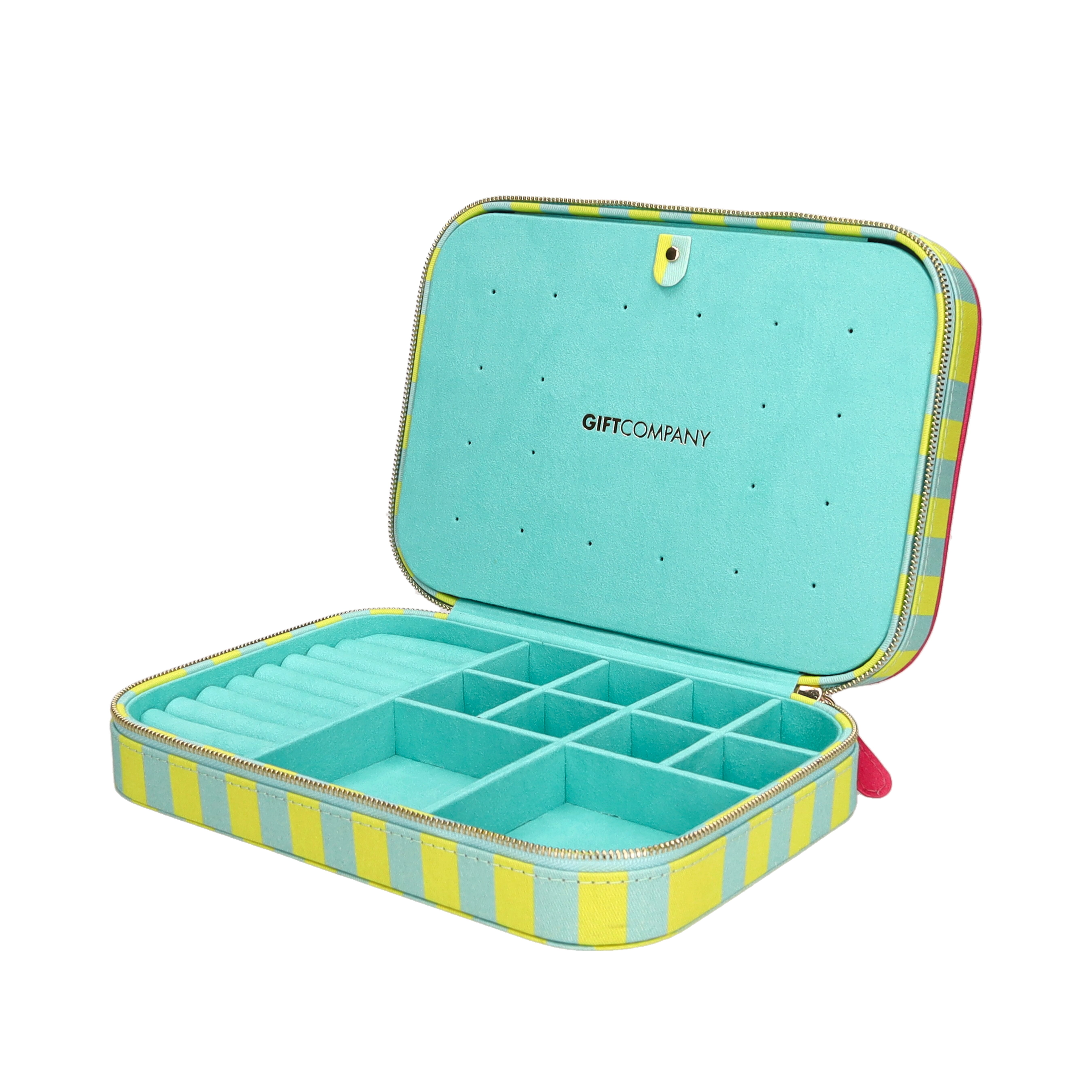 Treasure, Schmucketui, M, gestreift, hellgrün/ türkis