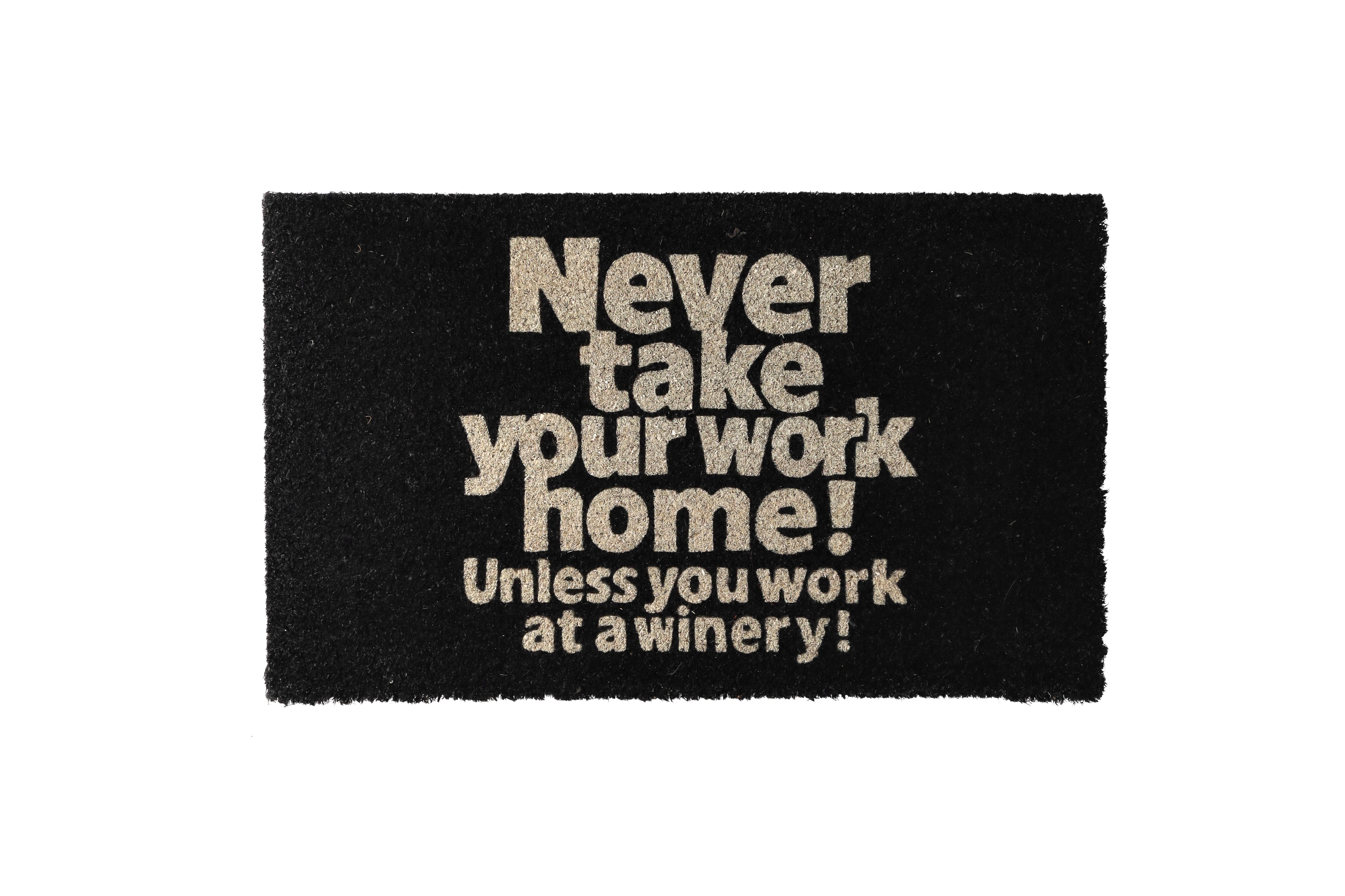 doormat, motive: winery, black