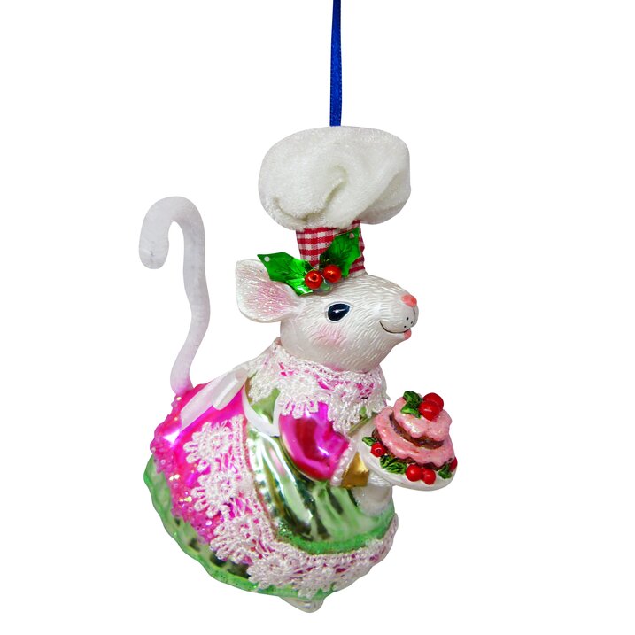 Hänger Maus Konditorin, mint/pink