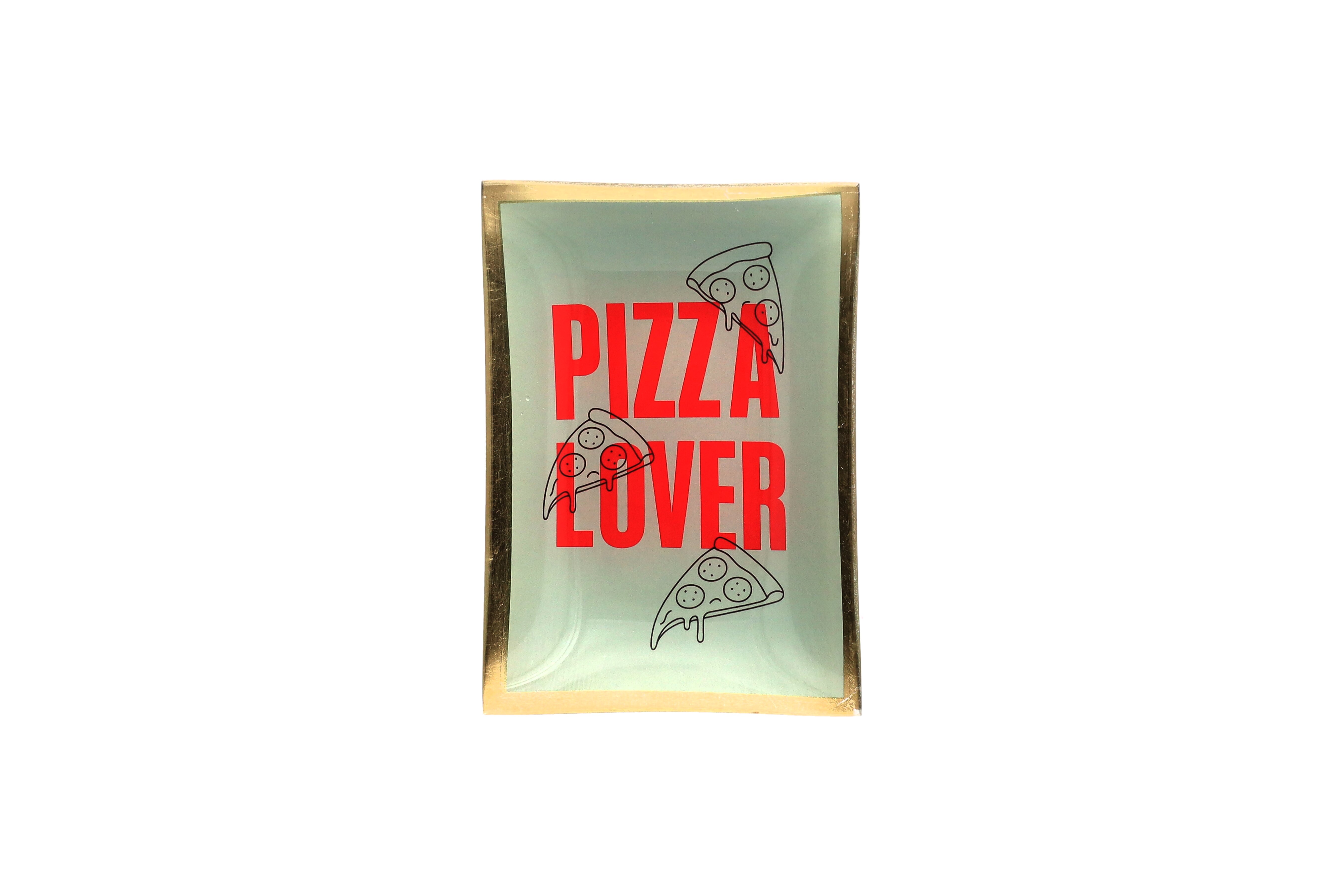 Love Plates, Glasteller M, Motiv: Pizza Lover, mehrfarbig