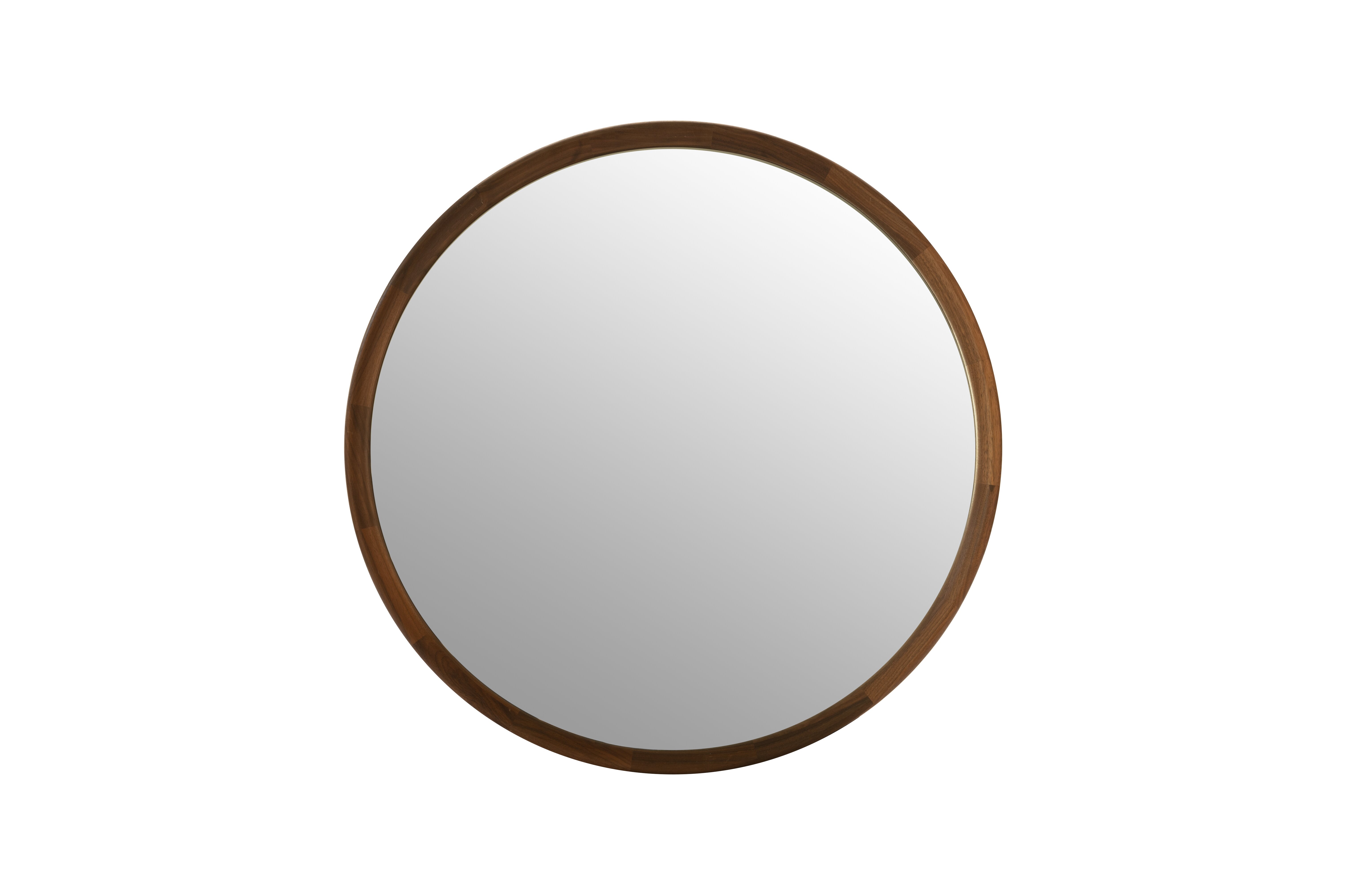 Empire State, Mirror M(d55cm), walnut wood, brown