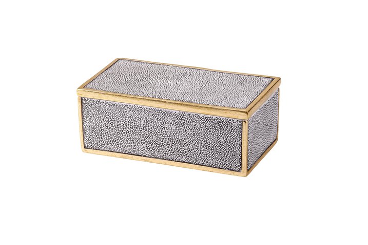 Coastal Blues, Box, Chagrin, m. Rahmen, grau
