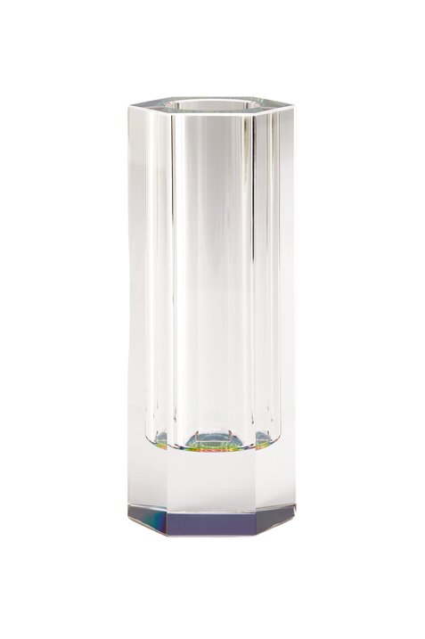 Dioptrics, crystal vase, M(14cm), rainbow, clear