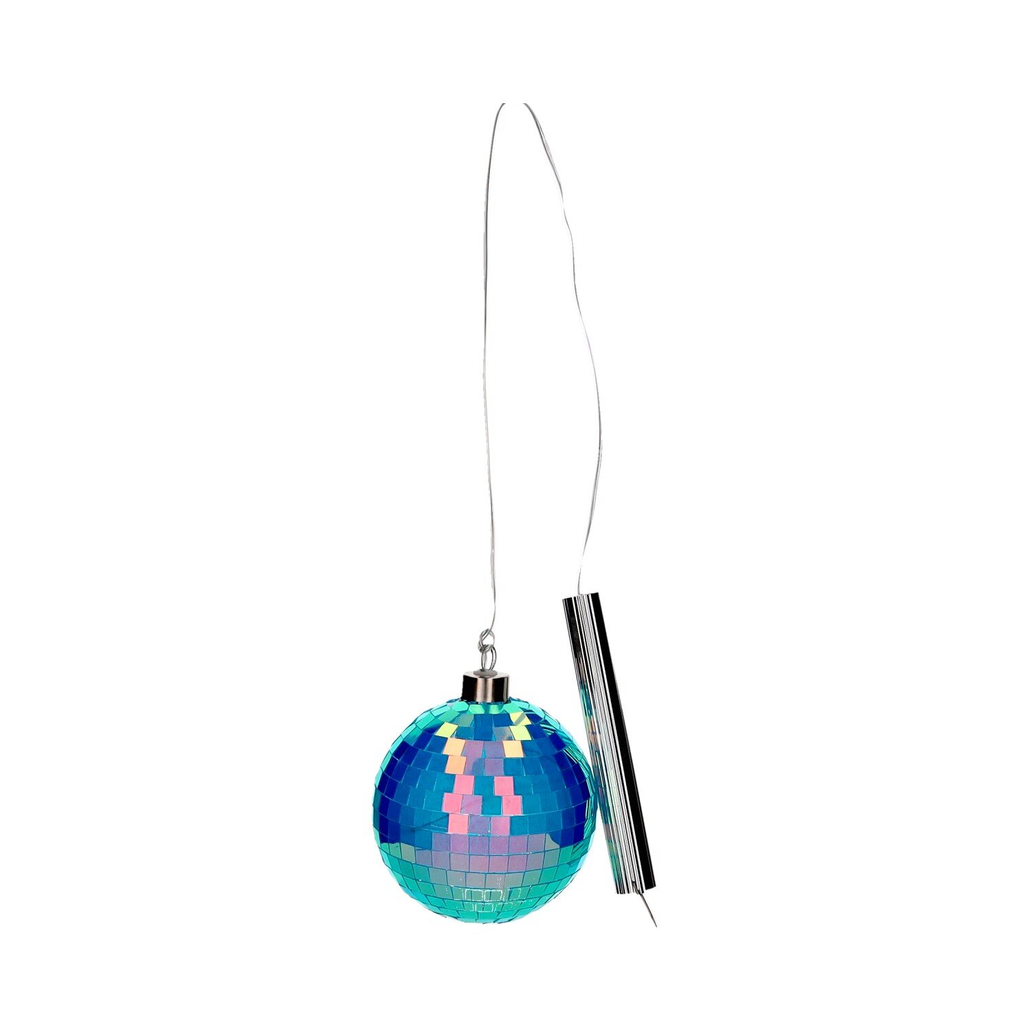 Disco, LED-Kugel, 10cm, neon blau
