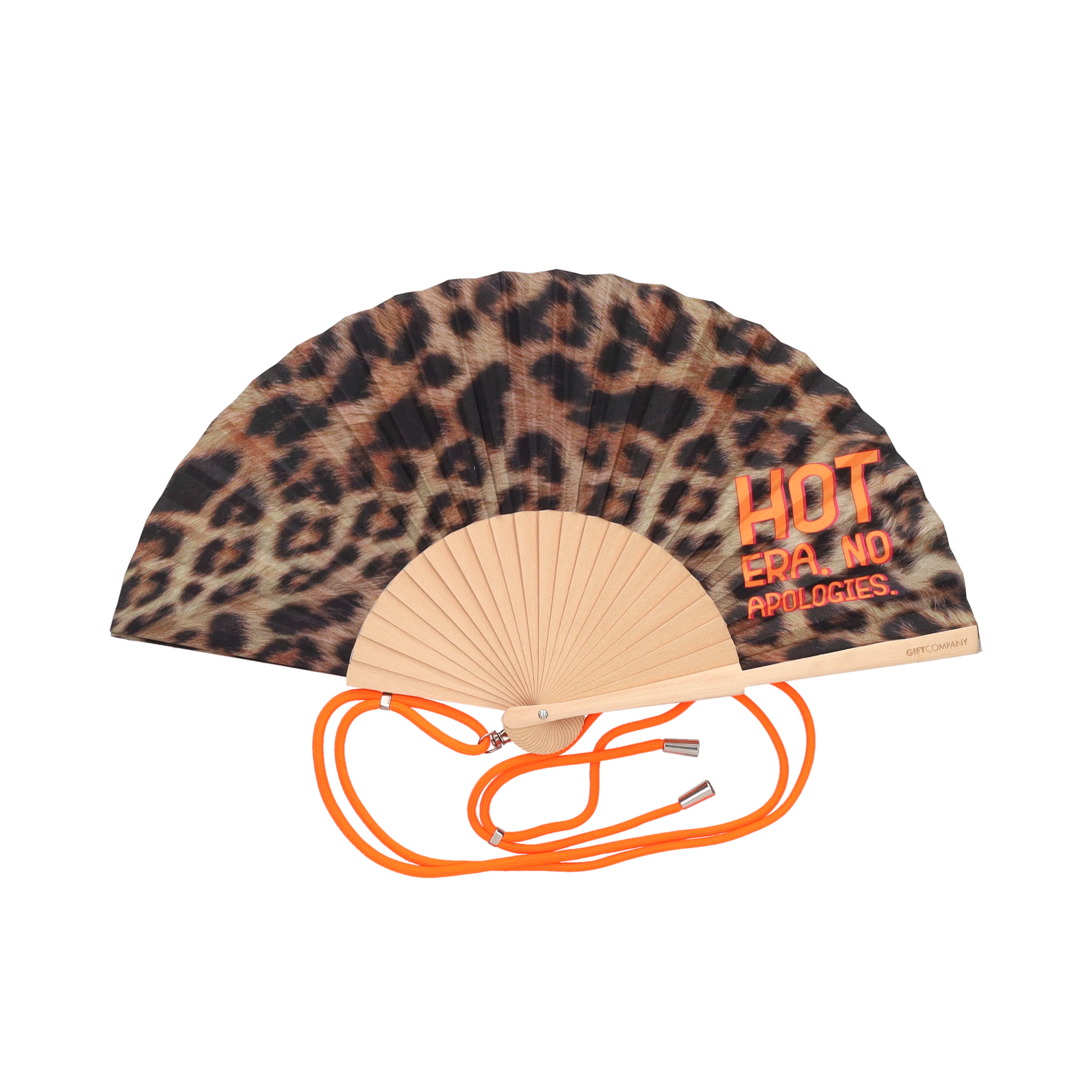 Fififan, Fan, 23cm, motive: Leo, Hot Era, brown