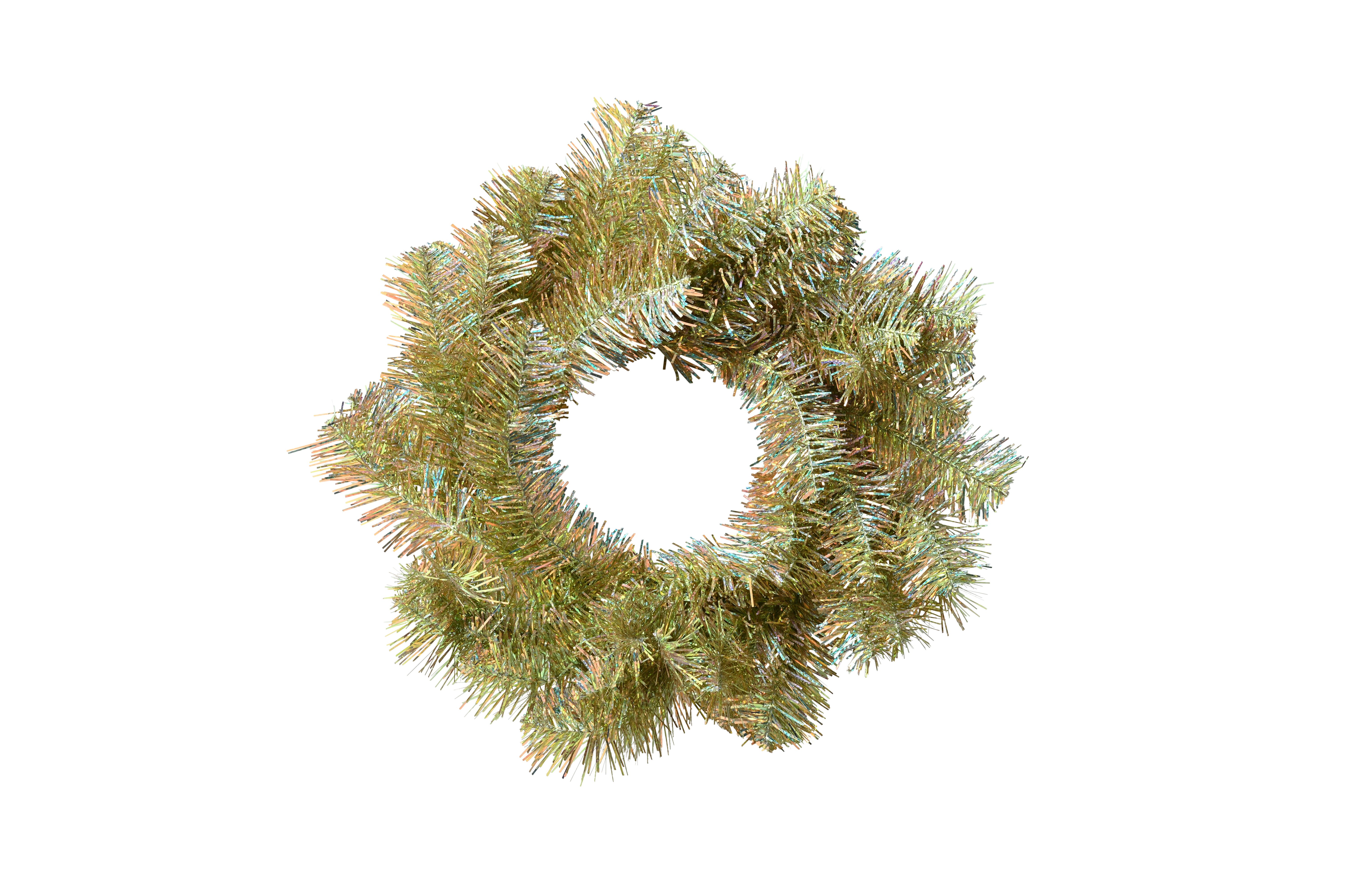 Tinsel, Kranz, D30cm, champagne