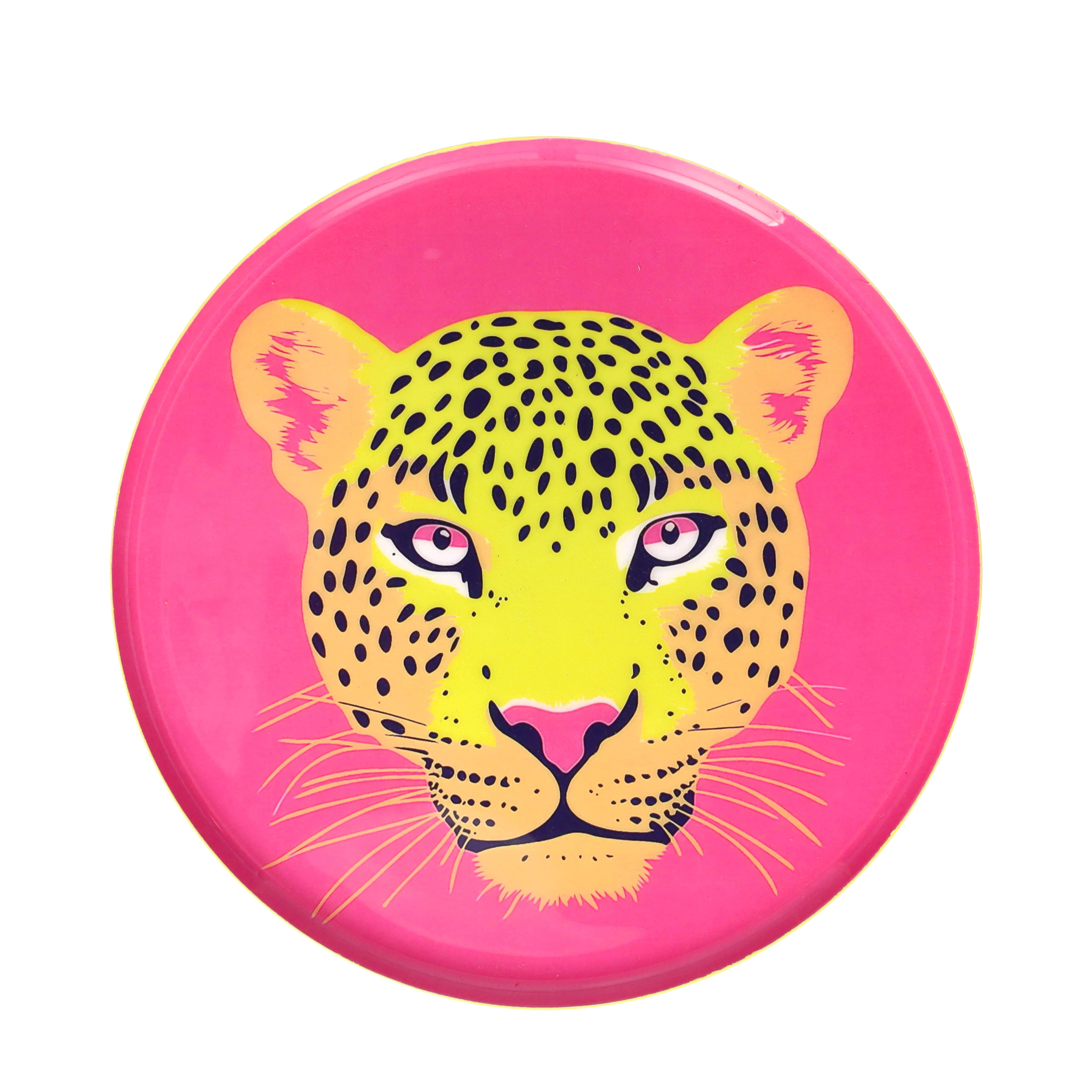Love Trays, Dekotablett, M  Motiv: Leopard, rund, rosa