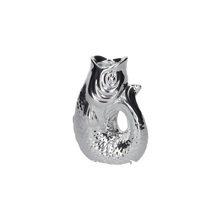 Monsieur Carafon, Fisch, Kerzenhalter XS(H12,7 cm), silber