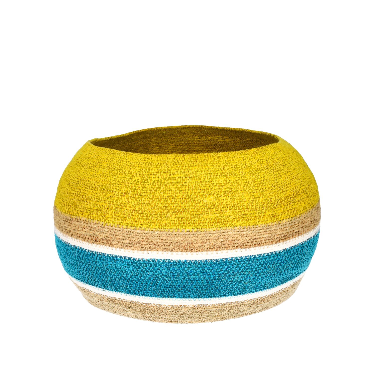 Boathouse, basket set of 3pcs., belly shape, multicolor