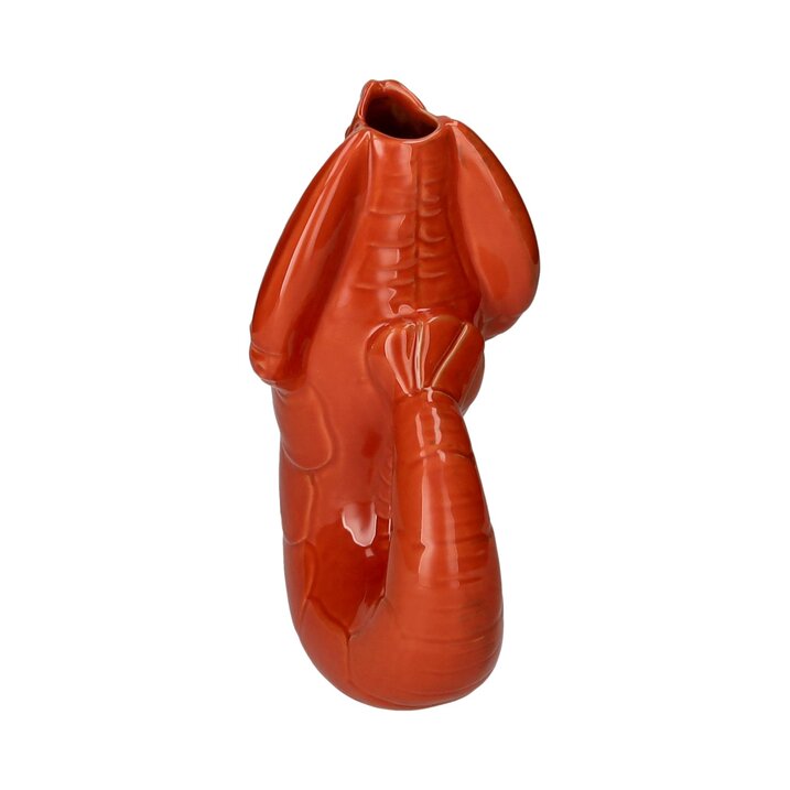 Madame Crevette, Hummer, Vase, L, orangerot