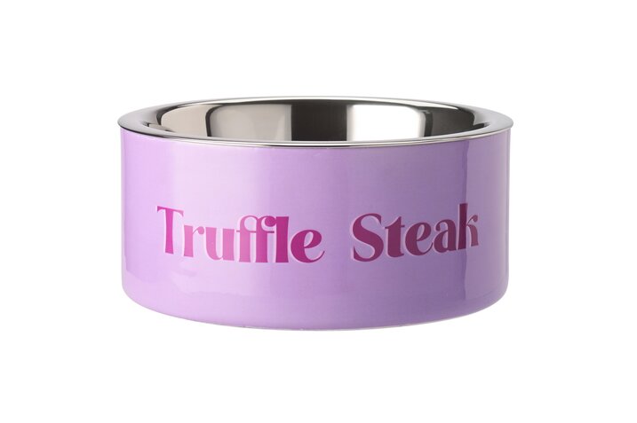 Love Pets, bowl, M, motive: Truffle Steak, lilac