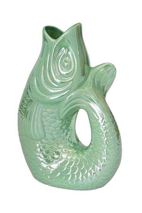 Monsieur Carafon, Fisch, Vase, L, rainbow mint, 2,7 Liter