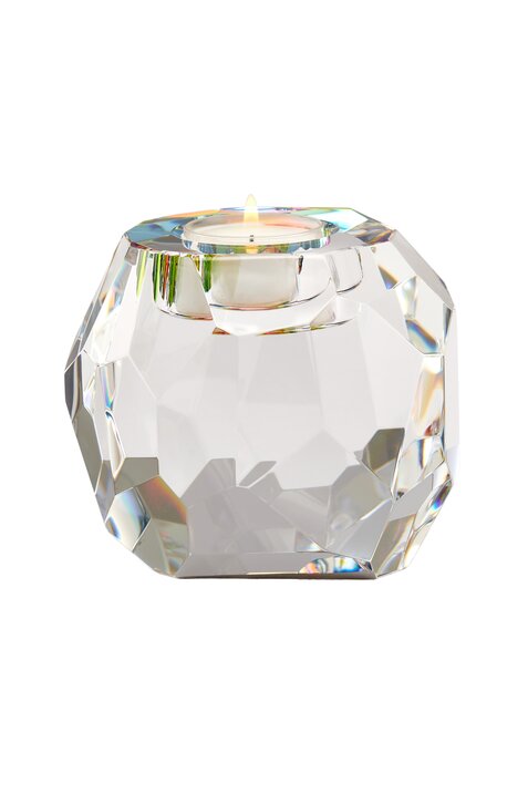 Dioptrics, Kristallglas-Teelichthalter, Regenbogen, transparent