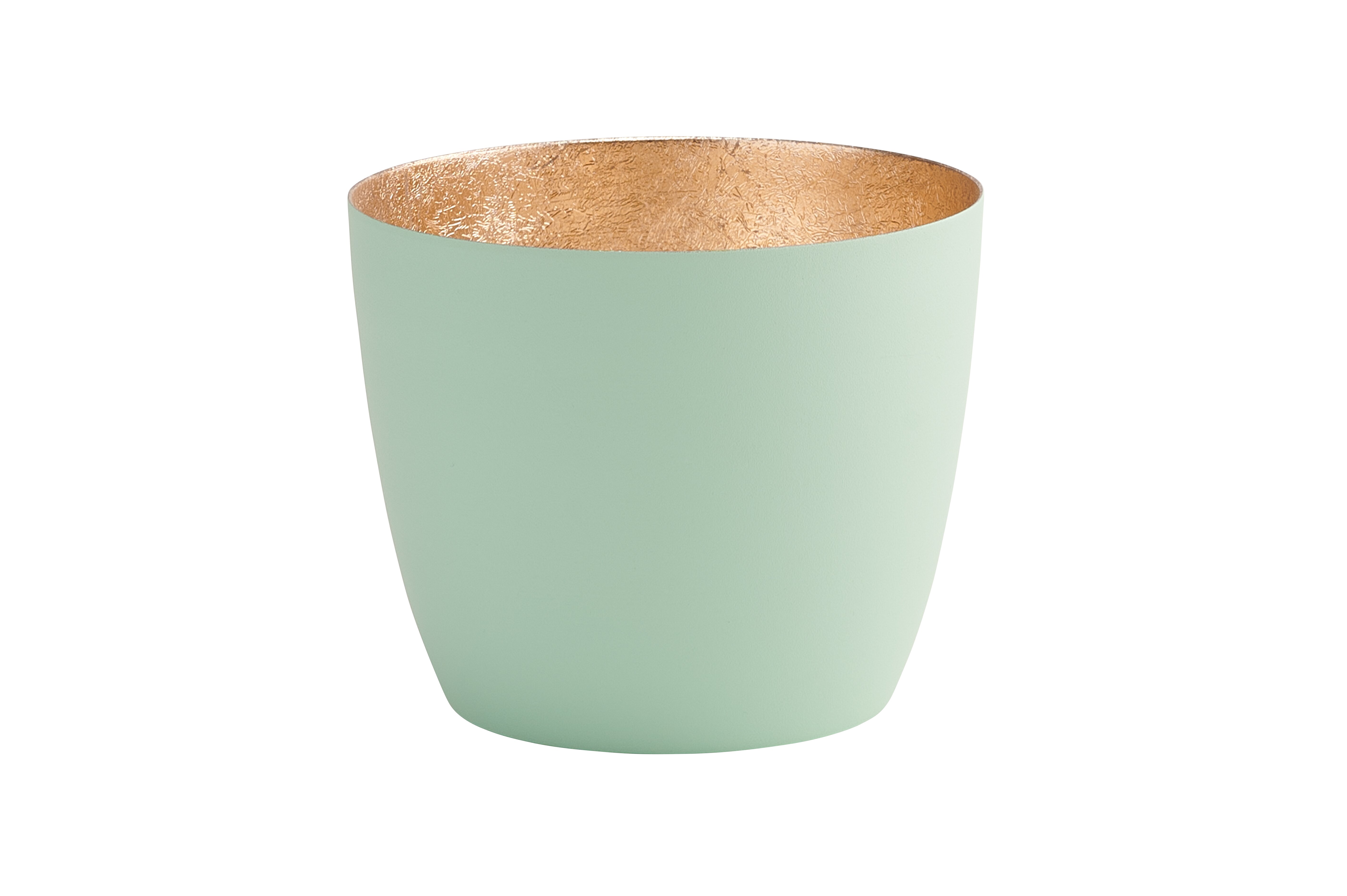 Madras, Windlicht, M, aqua/gold