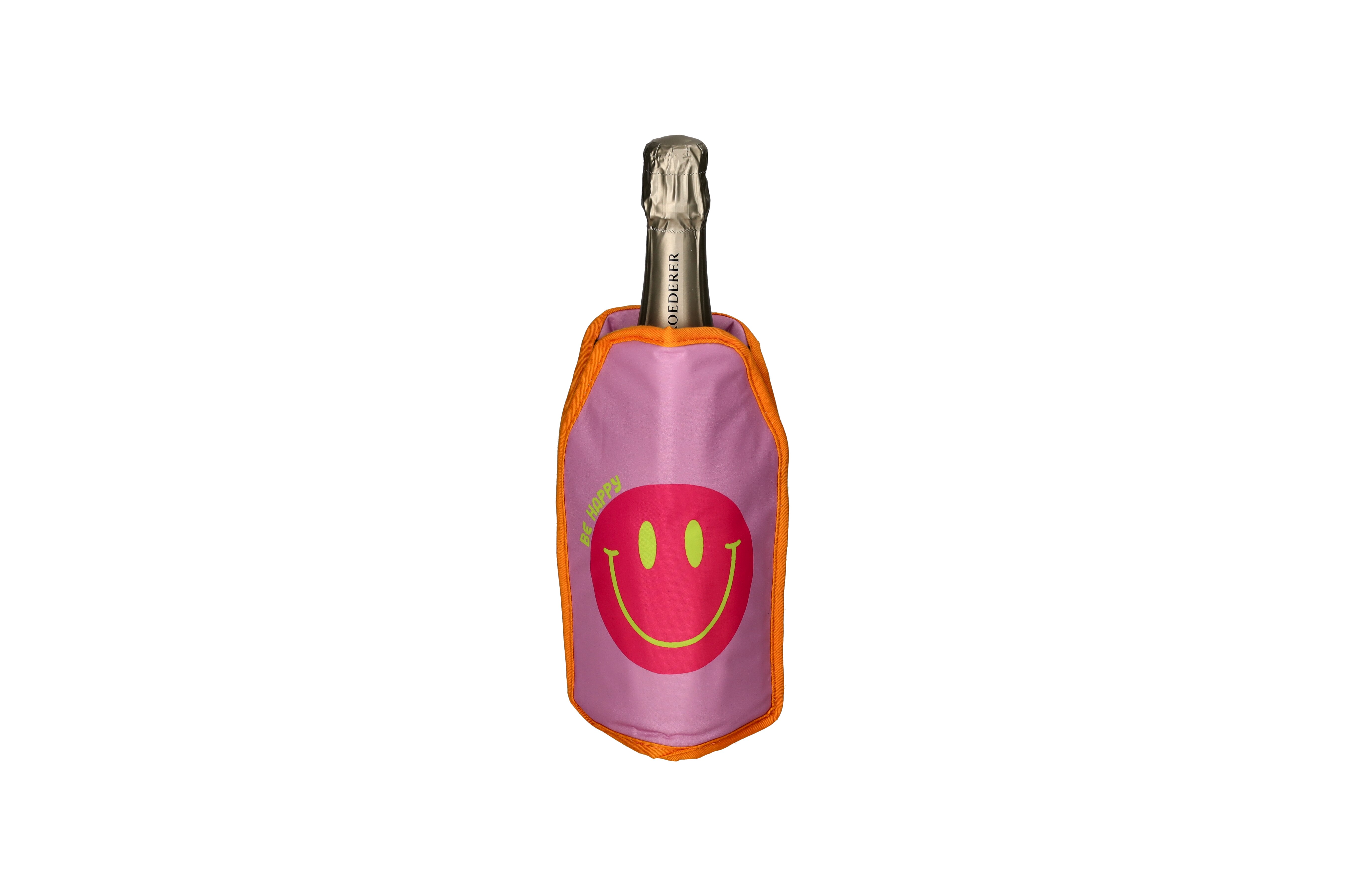Froid, Kühlmanschette, Motiv: Be happy, rosa
