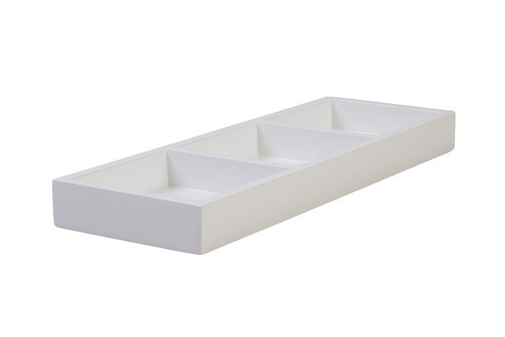 Spa, Tray, 3parts (38x13x3,5cm), white