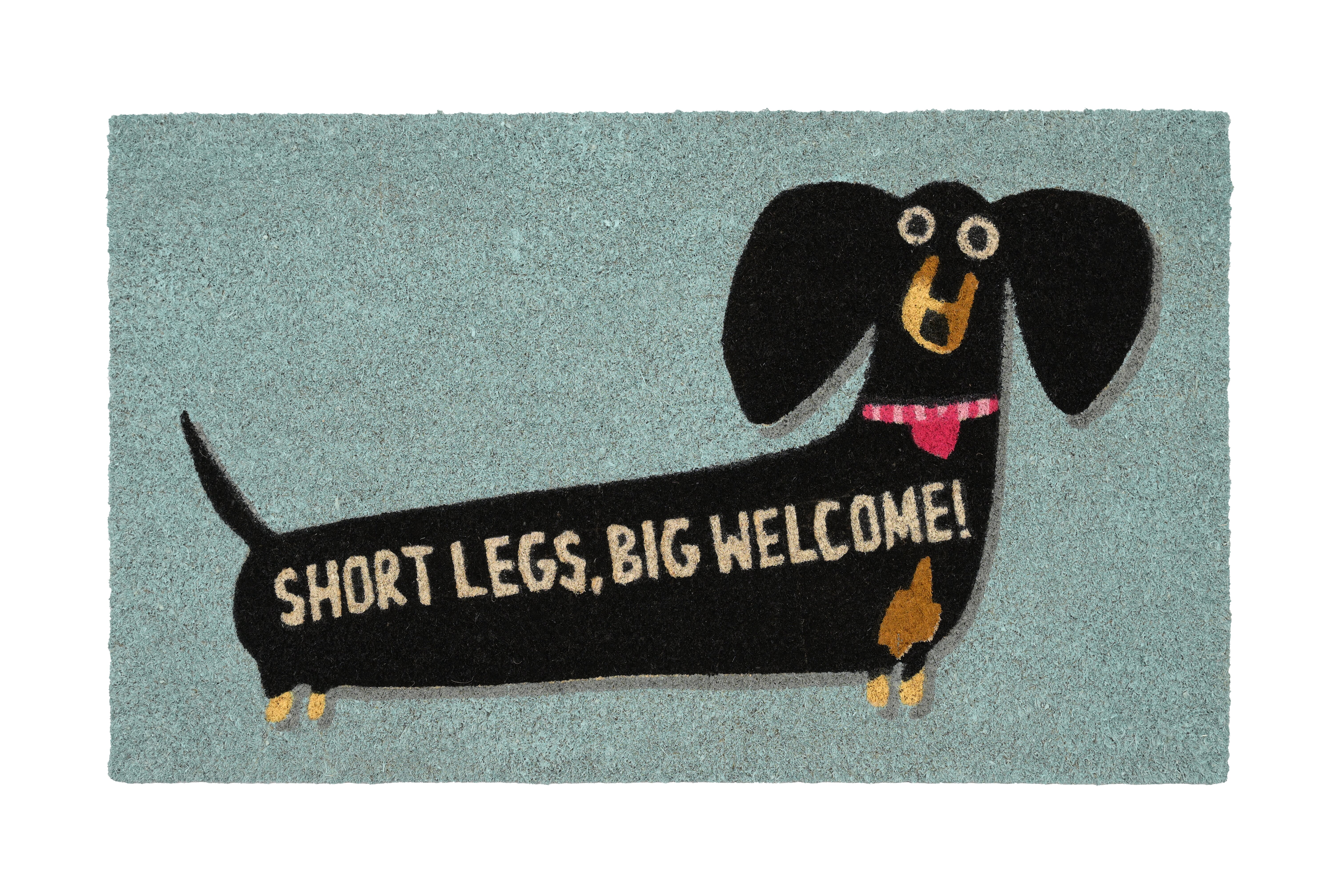 Fussmatte, Motiv: Dackel, blau