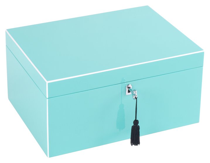 Tang, Schmuckbox, L mit Schloss, park avenue blue