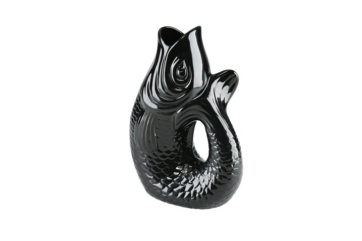 Monsieur Carafon, Fisch, Vase, L, schwarz, 2,7 Liter