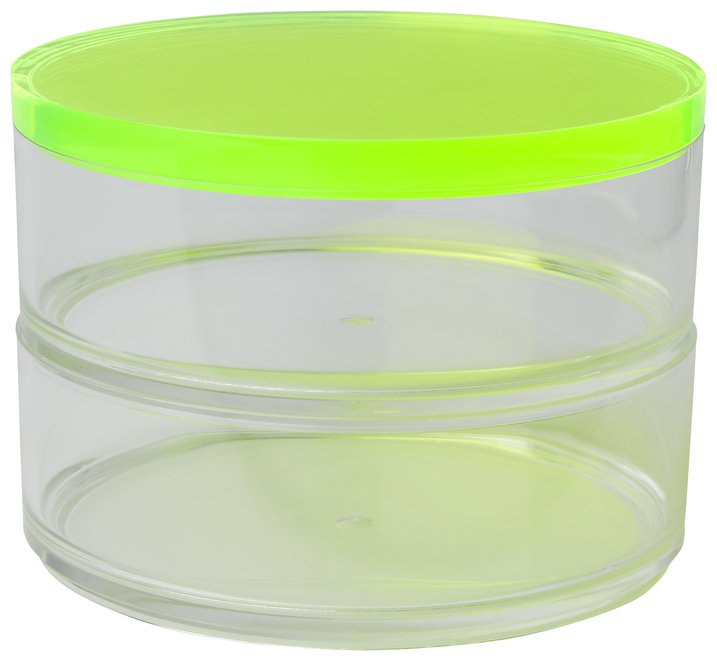 Custody, stackable box with green lid