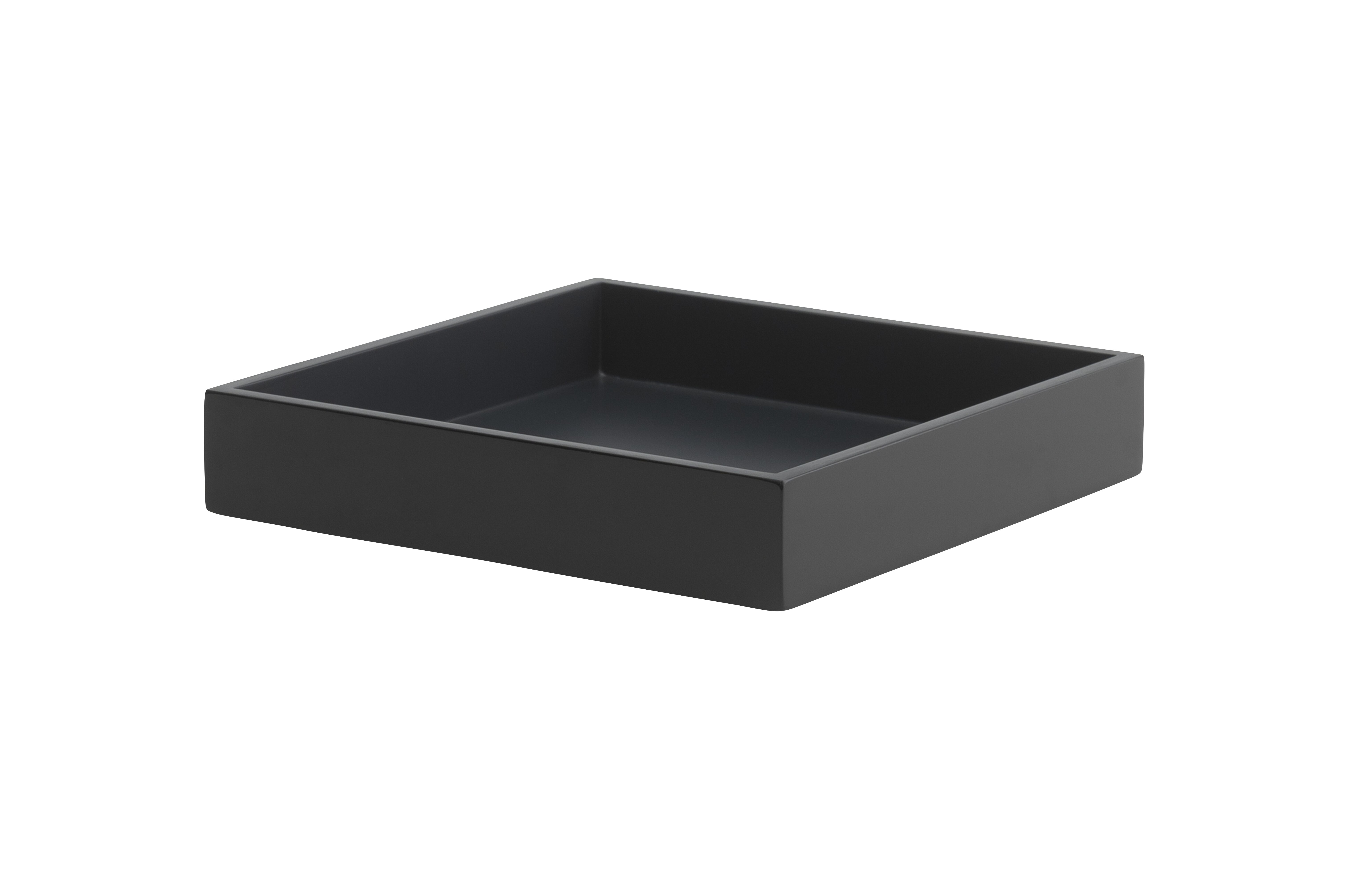 Spa, Tablett, S, quadratisch (19x19x3,5cm),2 farbig, schwarz