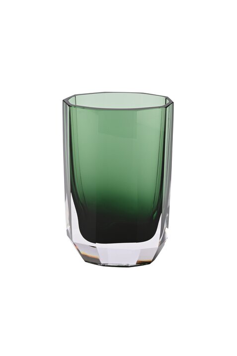 Cashmere, vase, stripes, S(h20cm), green, solid
