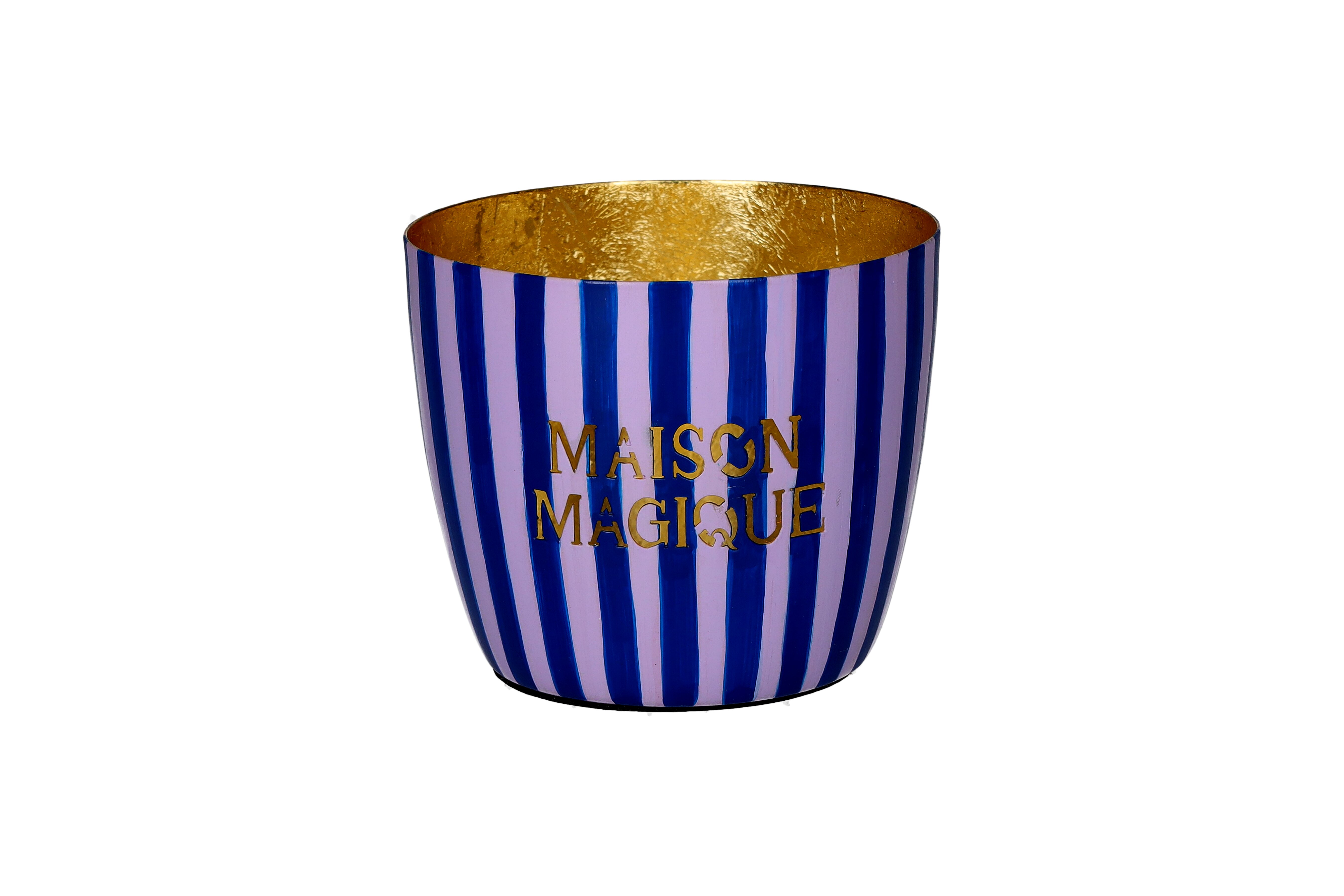 Madras, Windlicht, M, Motiv: Maison Magique, blau/ gold