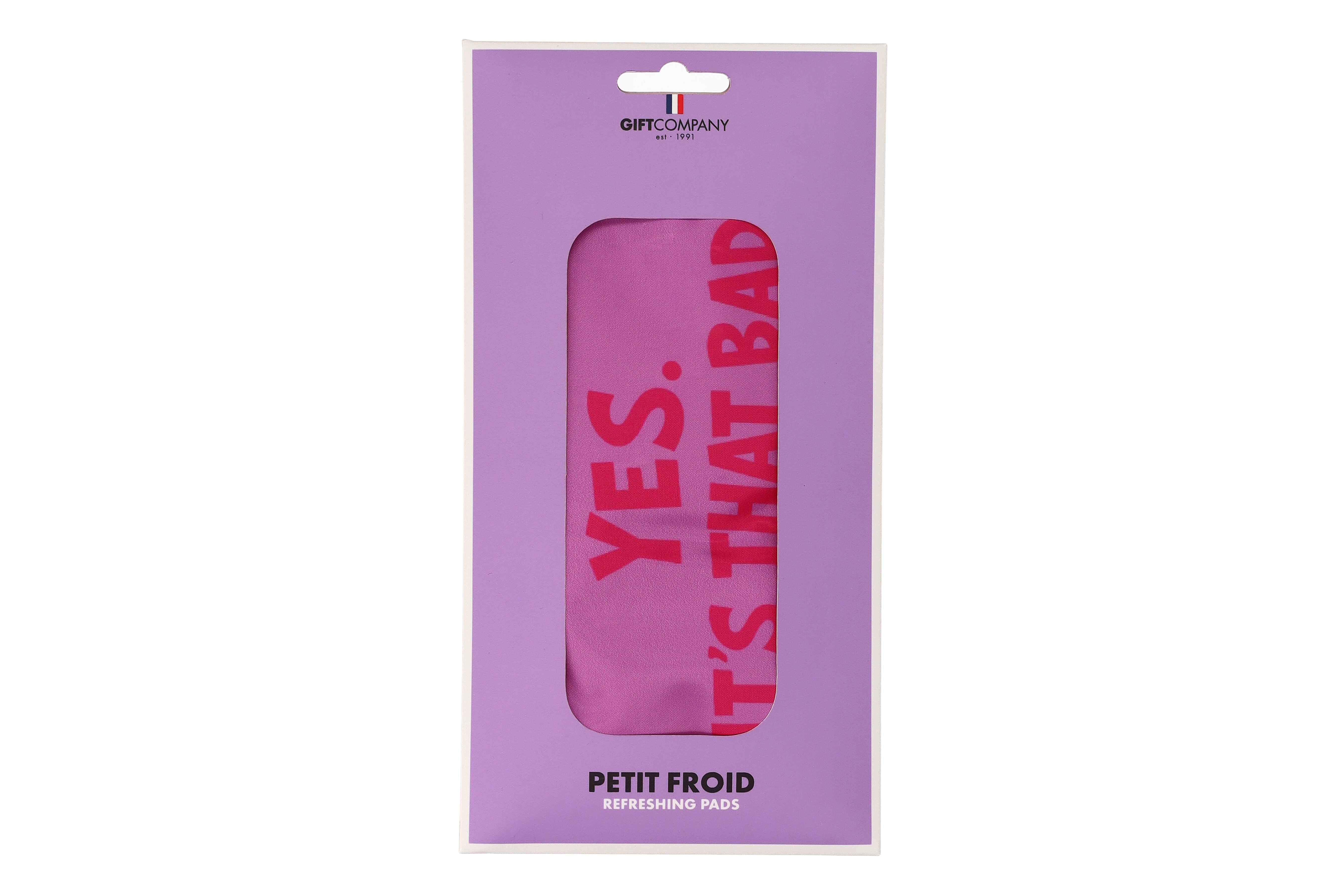 Petit Froid, refreshing pad m, motive: don´t talk to me migraines/yes, it´s that bad, light Magenta
