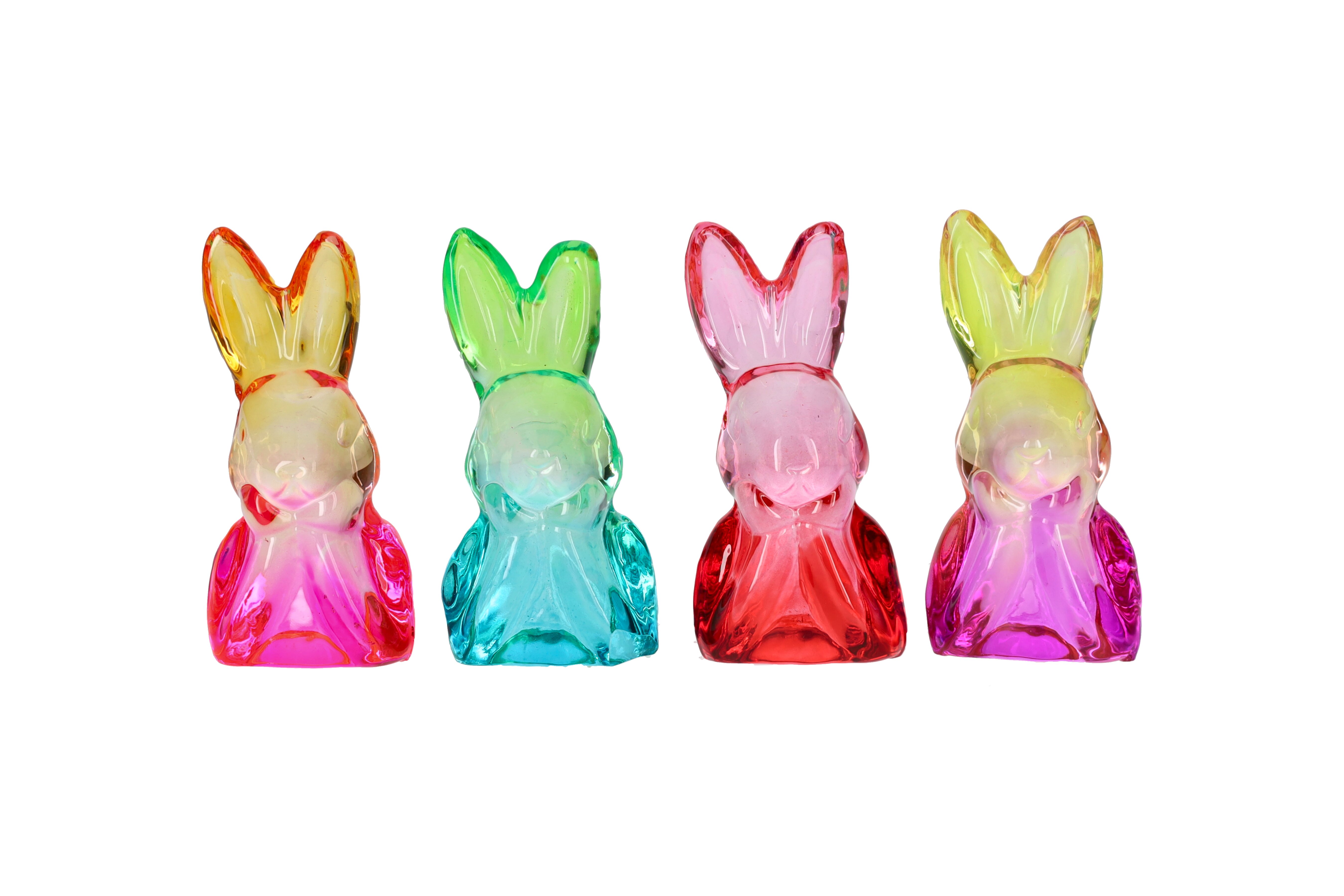 Honey Bunny, Hasen-Büste, 4fach sortiert, neon pink/neon gelb/ neon grün/ neon orange, gs