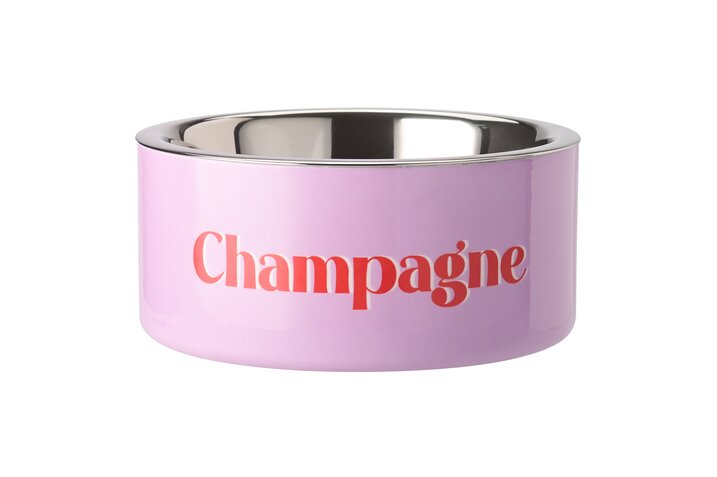 Love Pets, Futternapf, M, Motiv: Champagne, hellrosa