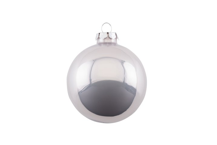 Christmas tree ball 6cm opal, grey