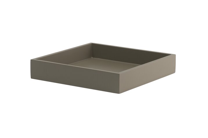 Spa, Tray, S, square (19x19x3,5cm), 2 tone, mud